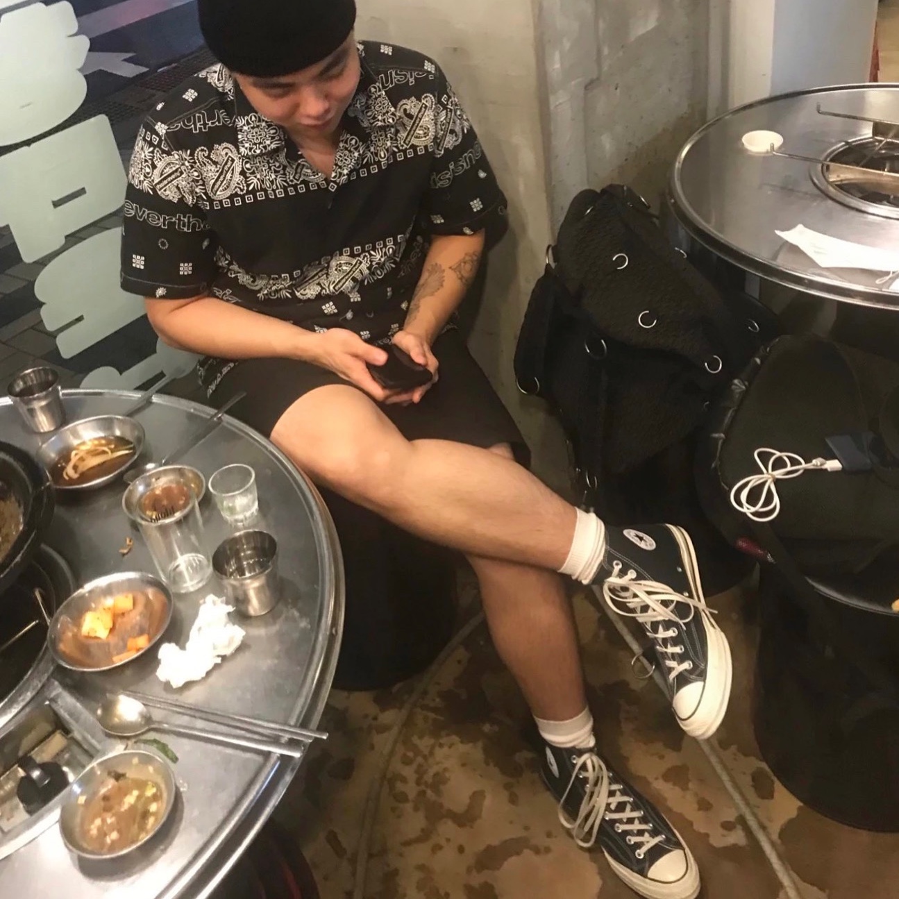 Converse Chuck 70 Hi Black 착용 스타일
