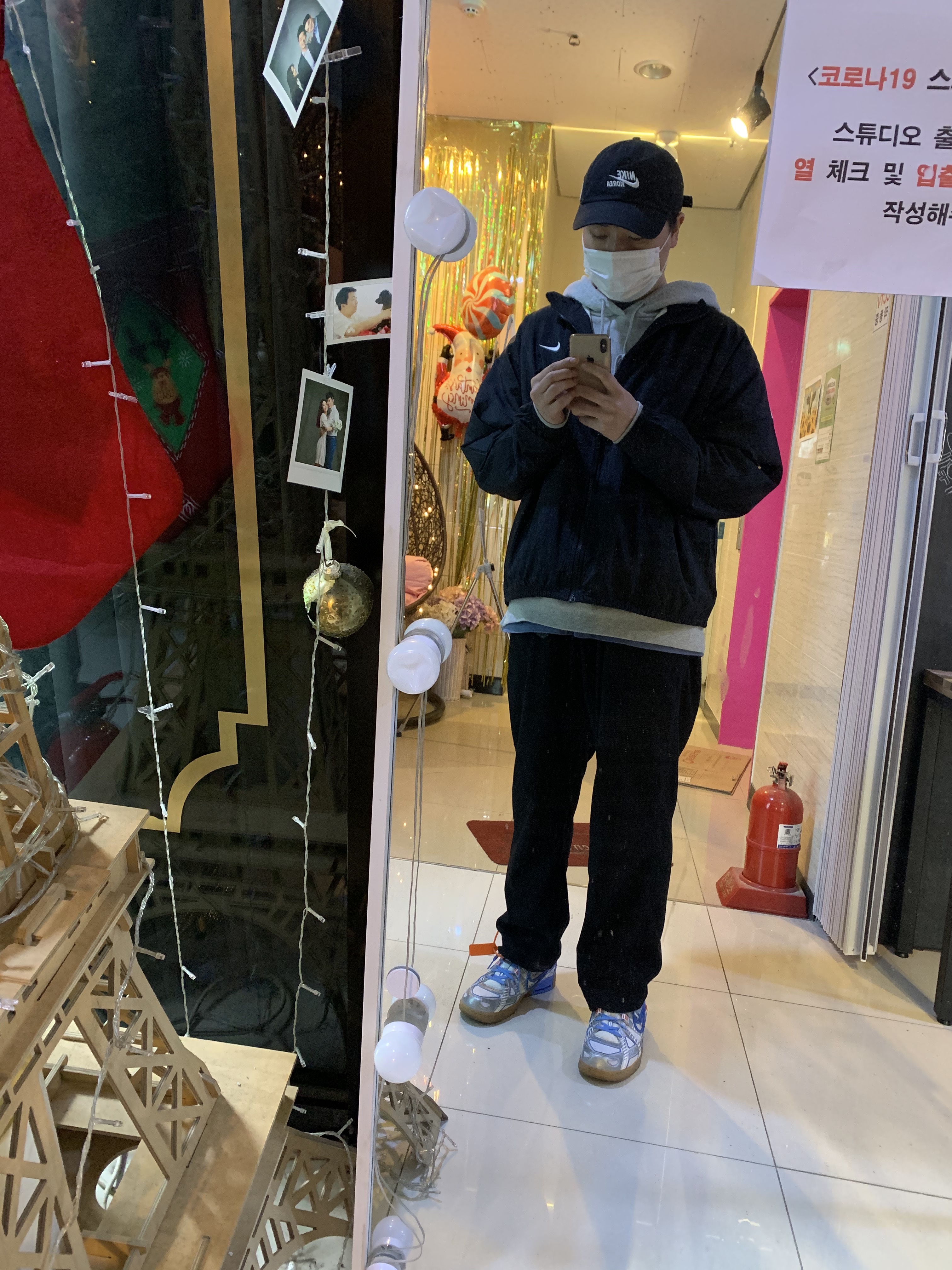 Nike x Off-White Air Rubber Dunk University Blue 착용 스타일