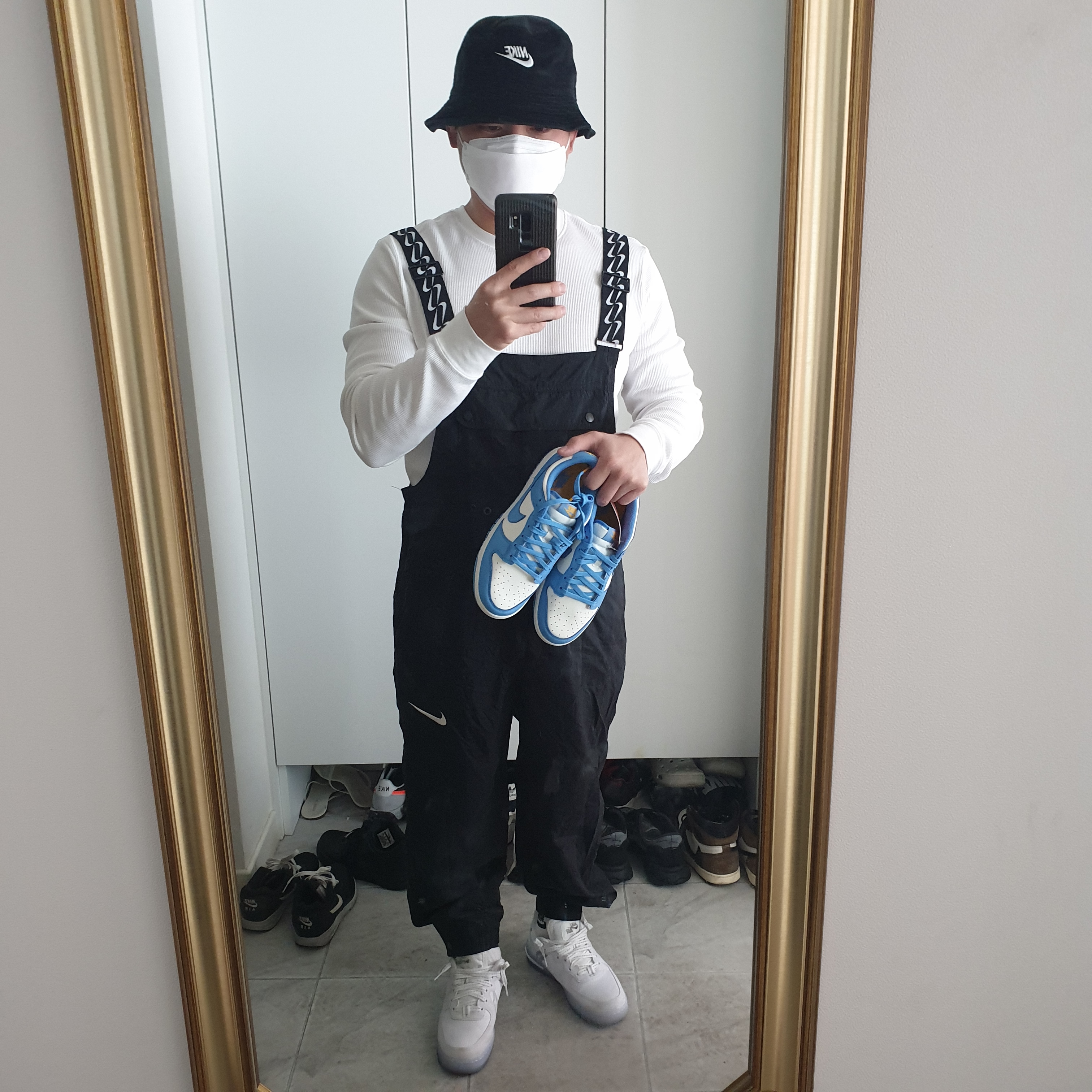 Nike Air Force 1 React White Light Bone, (W) Nike Dunk Low Coast 착용 스타일