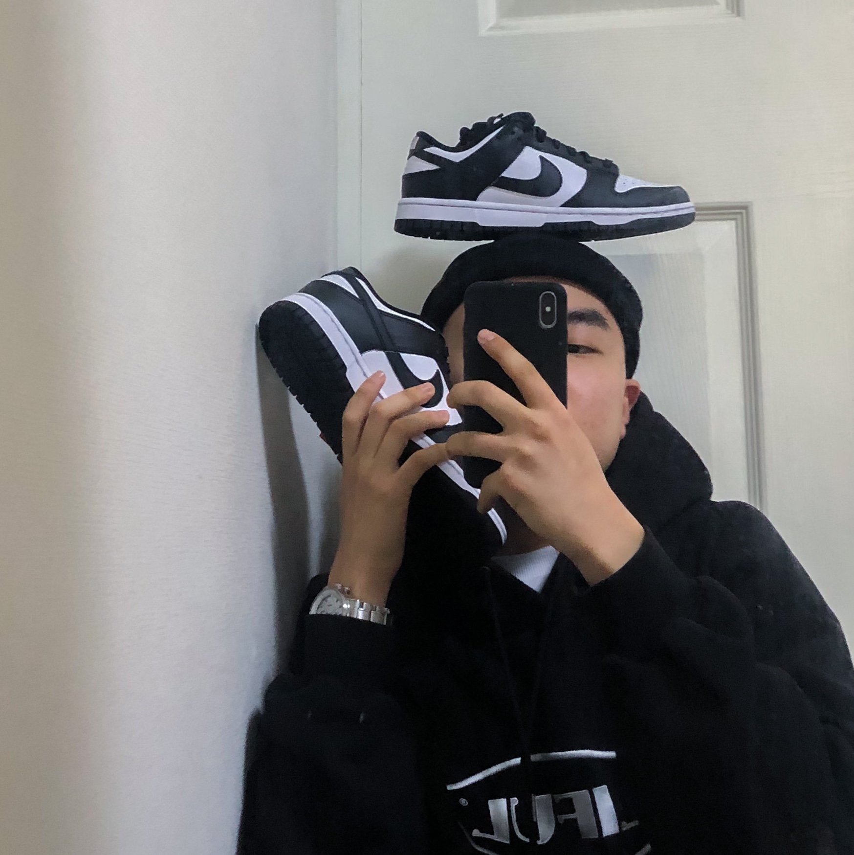 (W) Nike Dunk Low Black 착용 스타일