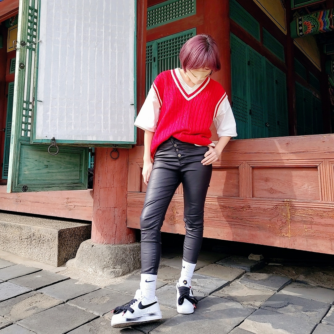 Nike x Peaceminusone Air Force 1 Low Para-Noise 2.0 착용 스타일