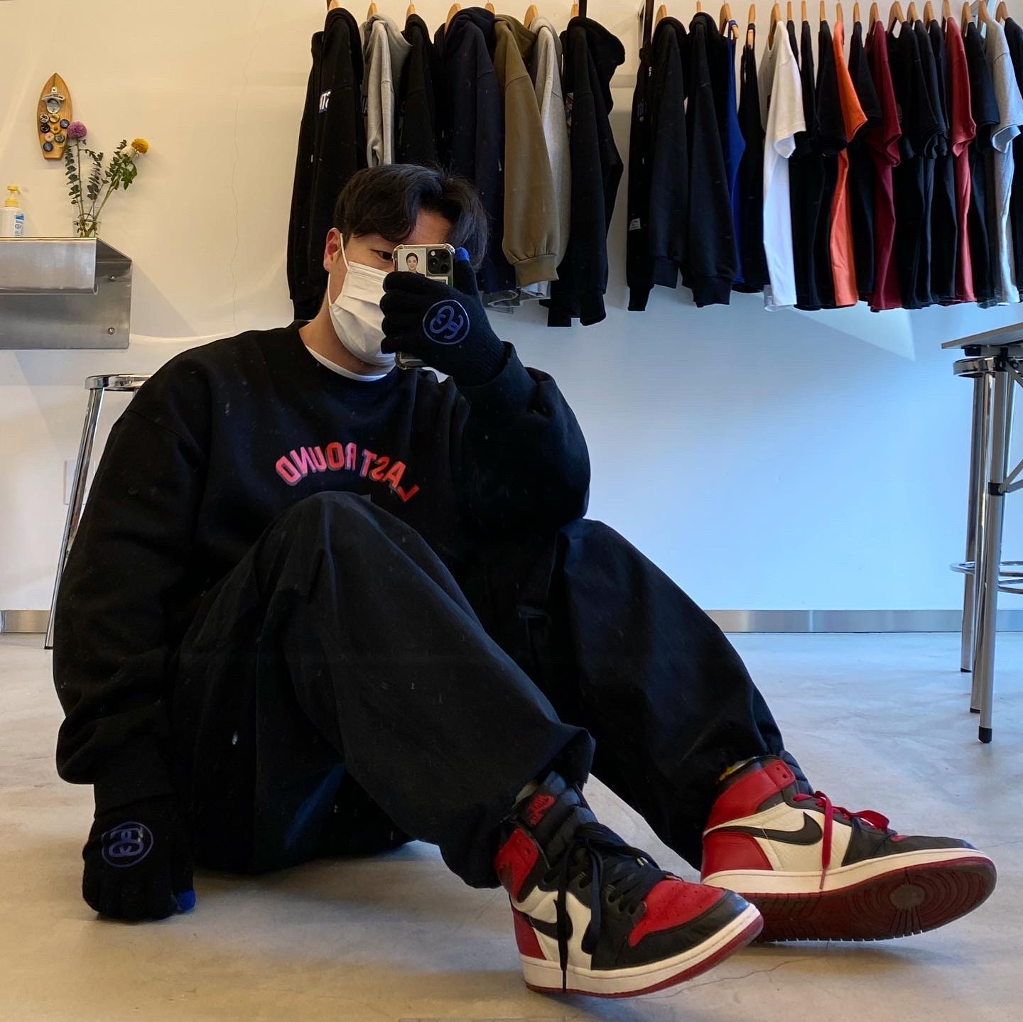 Jordan 1 Retro High OG Bred Toe 착용 스타일 - 2