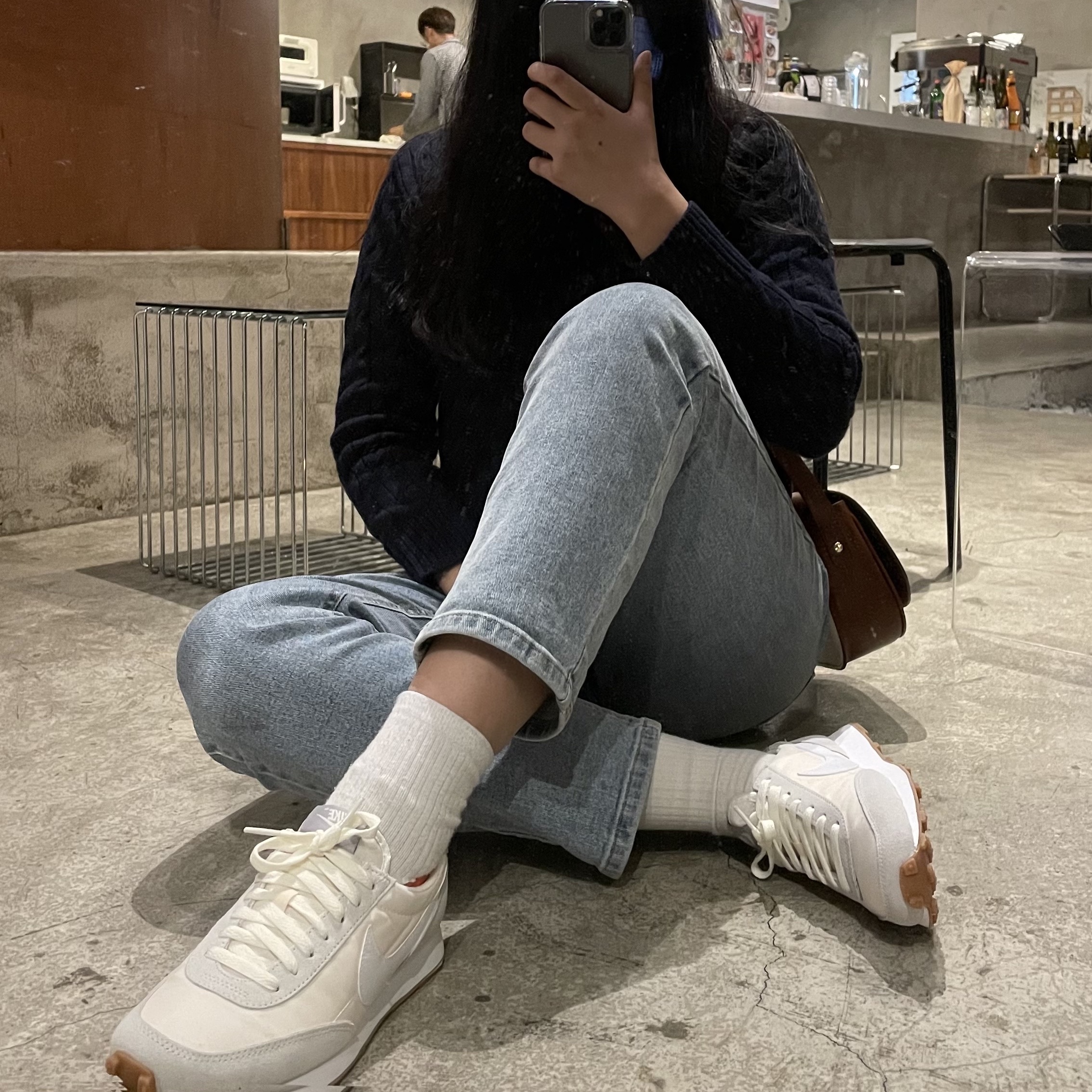 (W) Nike Daybreak Summit White 착용 스타일
