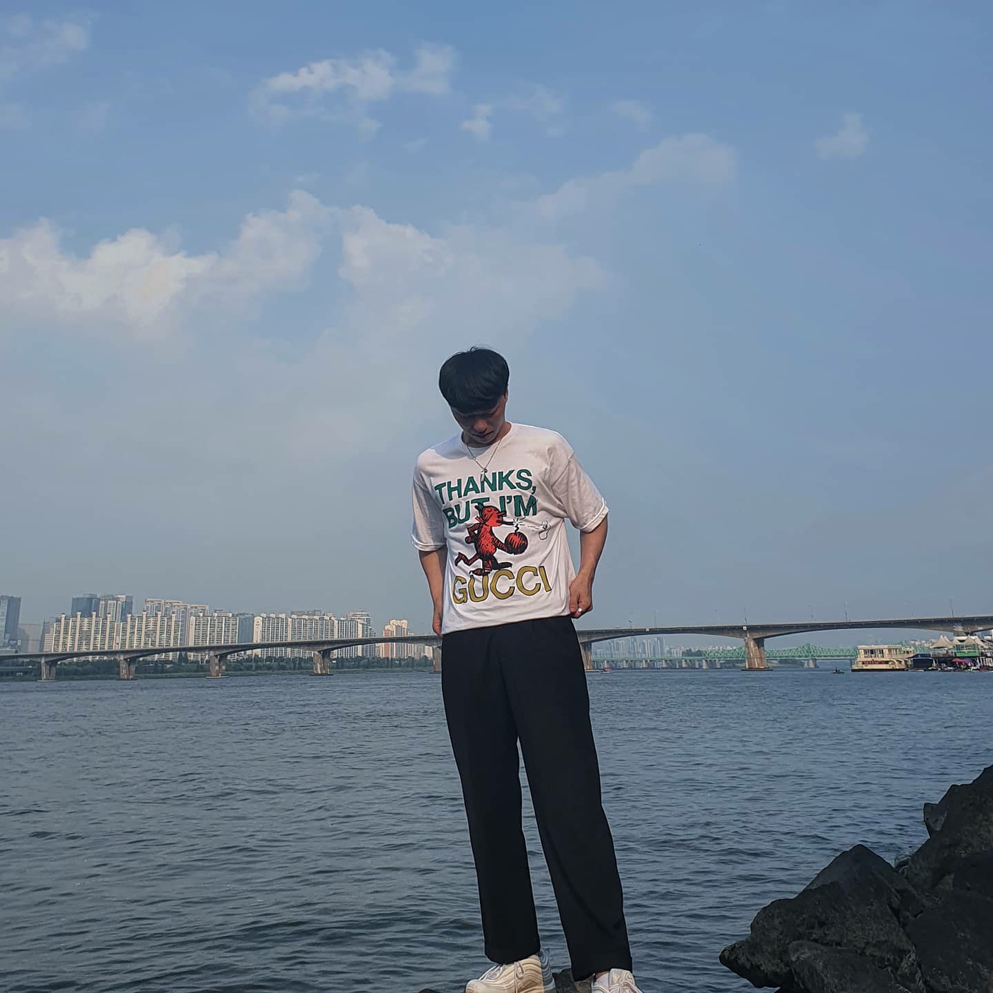 (W) Nike Air Max 97 White Pure Platinum 착용 스타일