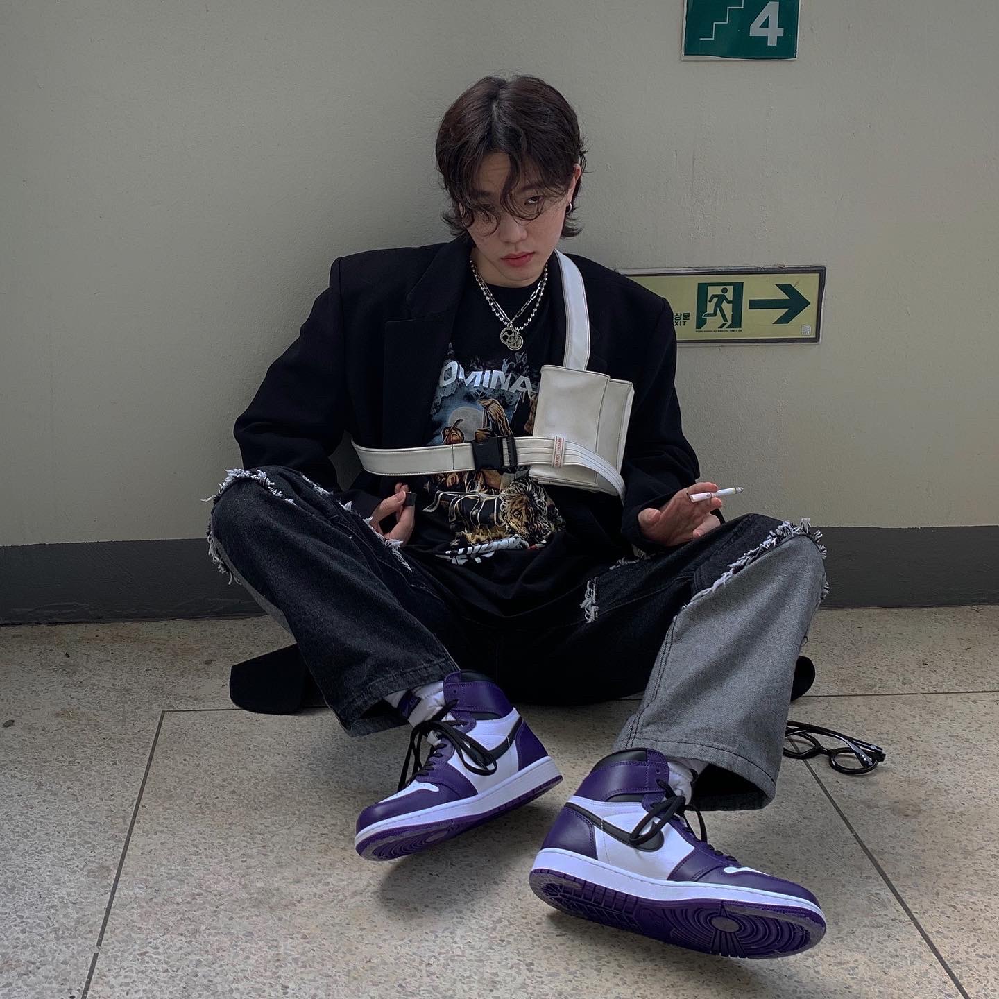 Jordan 1 Retro High OG Court Purple 2020 착용 스타일