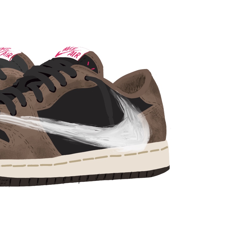Jordan 1 x Travis Scott Retro Low OG SP Mocha 착용 스타일 - 3