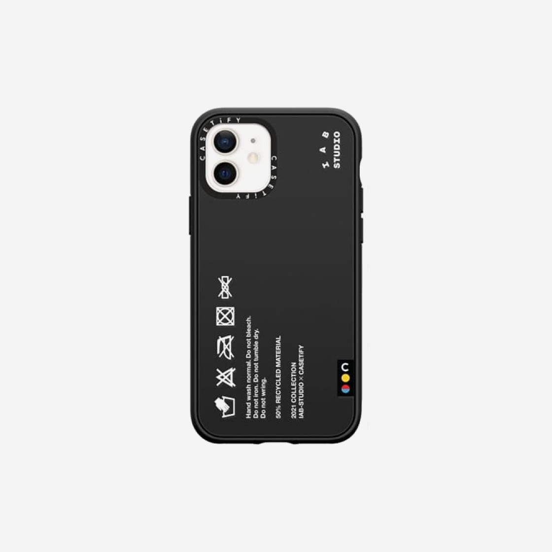 Casetify x IAB Studio iPhone Matte Cloth Tag Case Black 상세 이미지 2