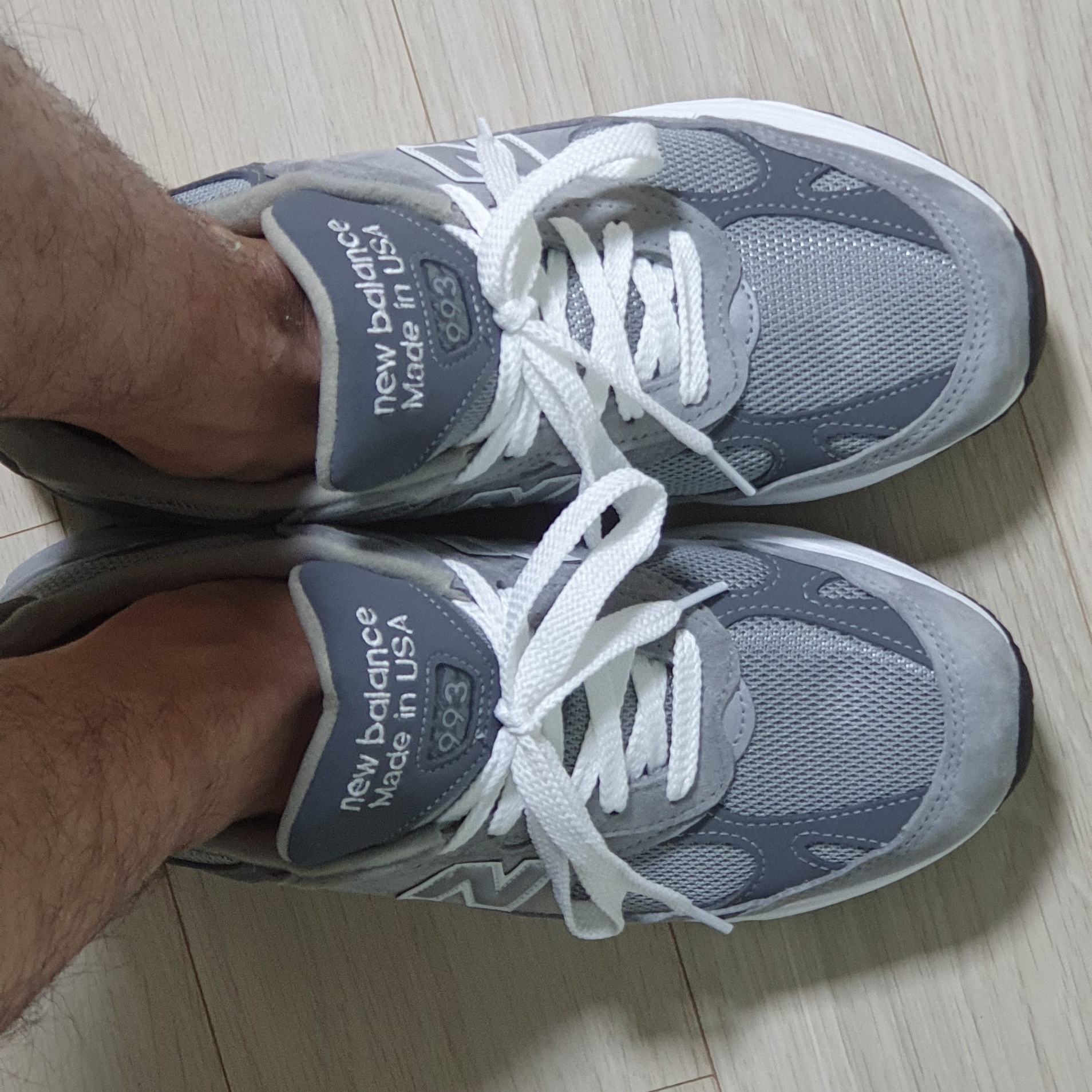 New Balance 993 Made in USA Grey - D Standard 착용 스타일