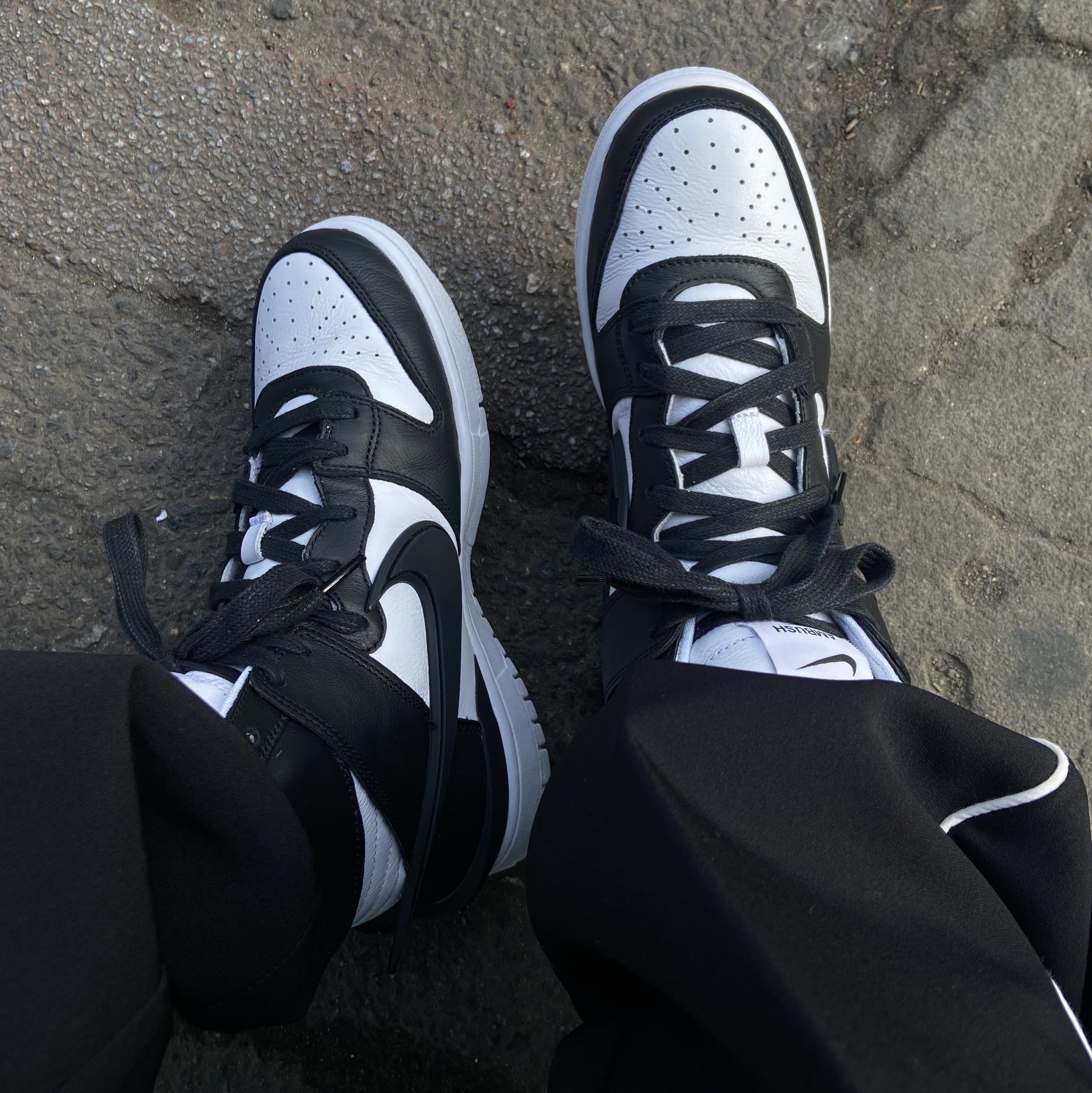 Nike x Ambush Dunk High Black 착용 스타일