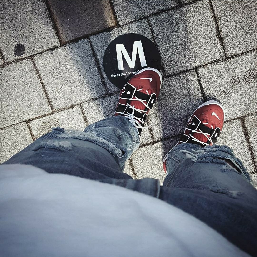 Nike Air More Uptempo 96 Bulls 2017 착용 스타일