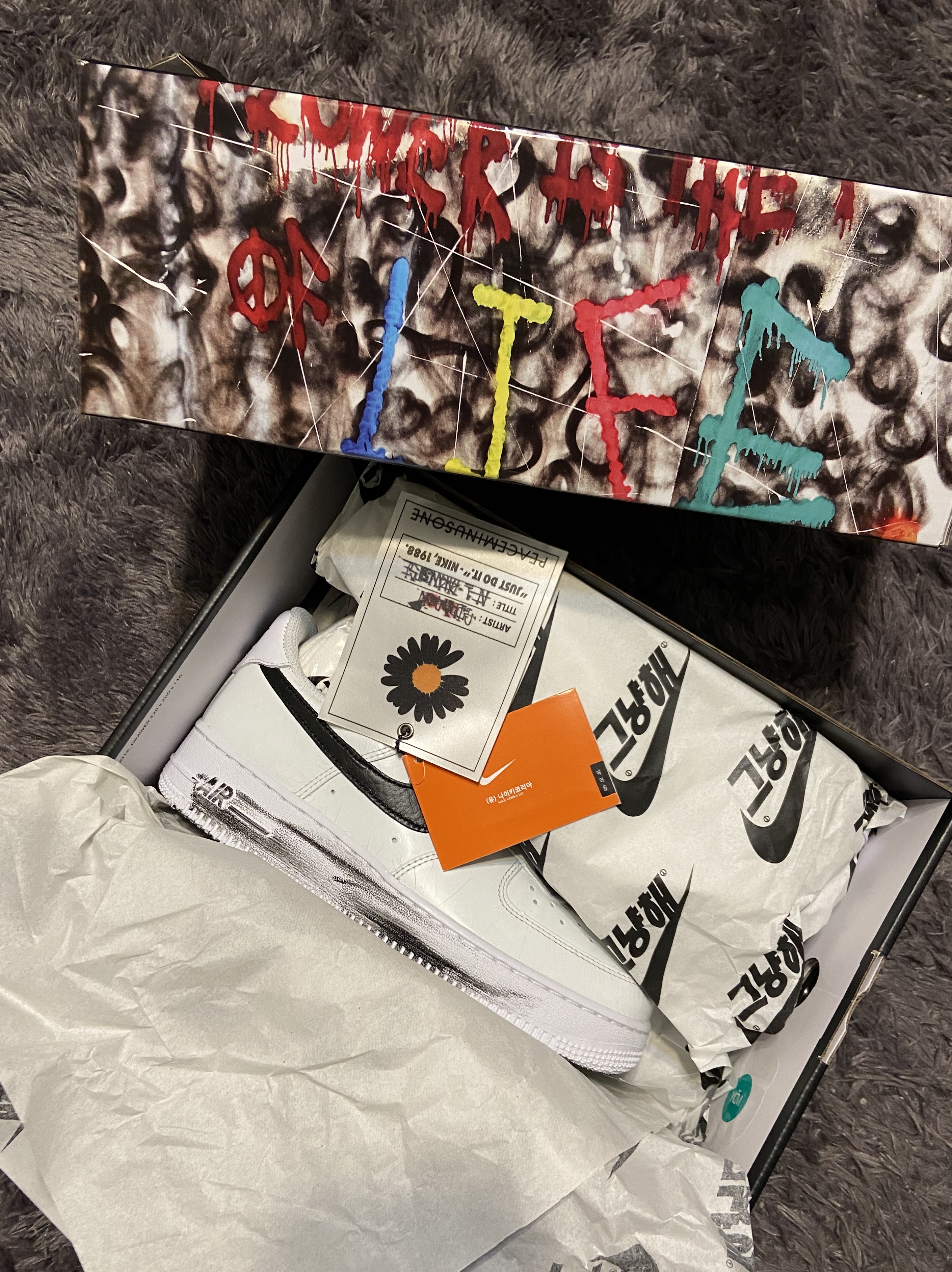 Nike x Peaceminusone Air Force 1 Low Para-Noise 2.0 착용 스타일 - 4