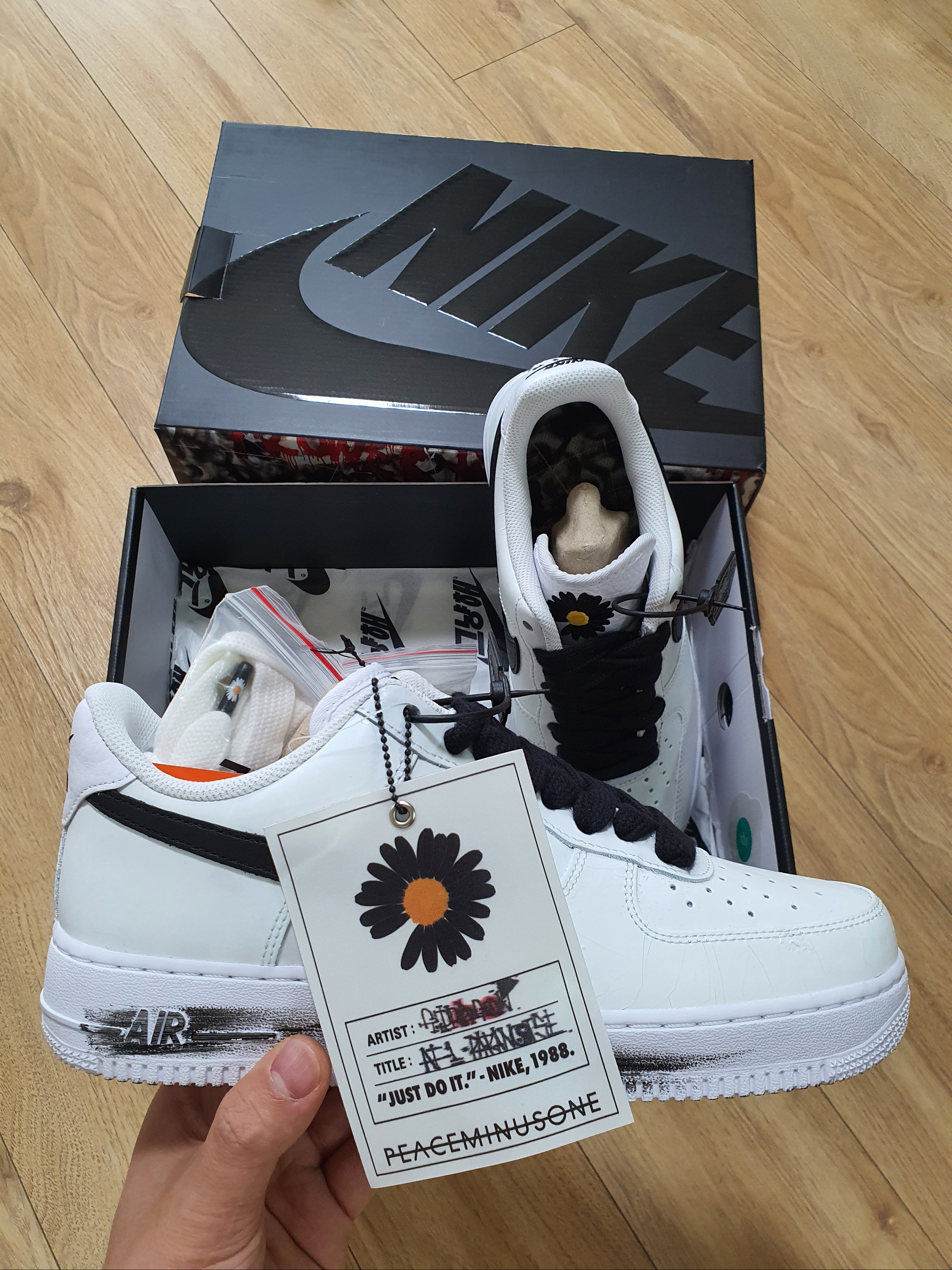 Nike x Peaceminusone Air Force 1 Low Para-Noise 2.0 착용 스타일 - 1