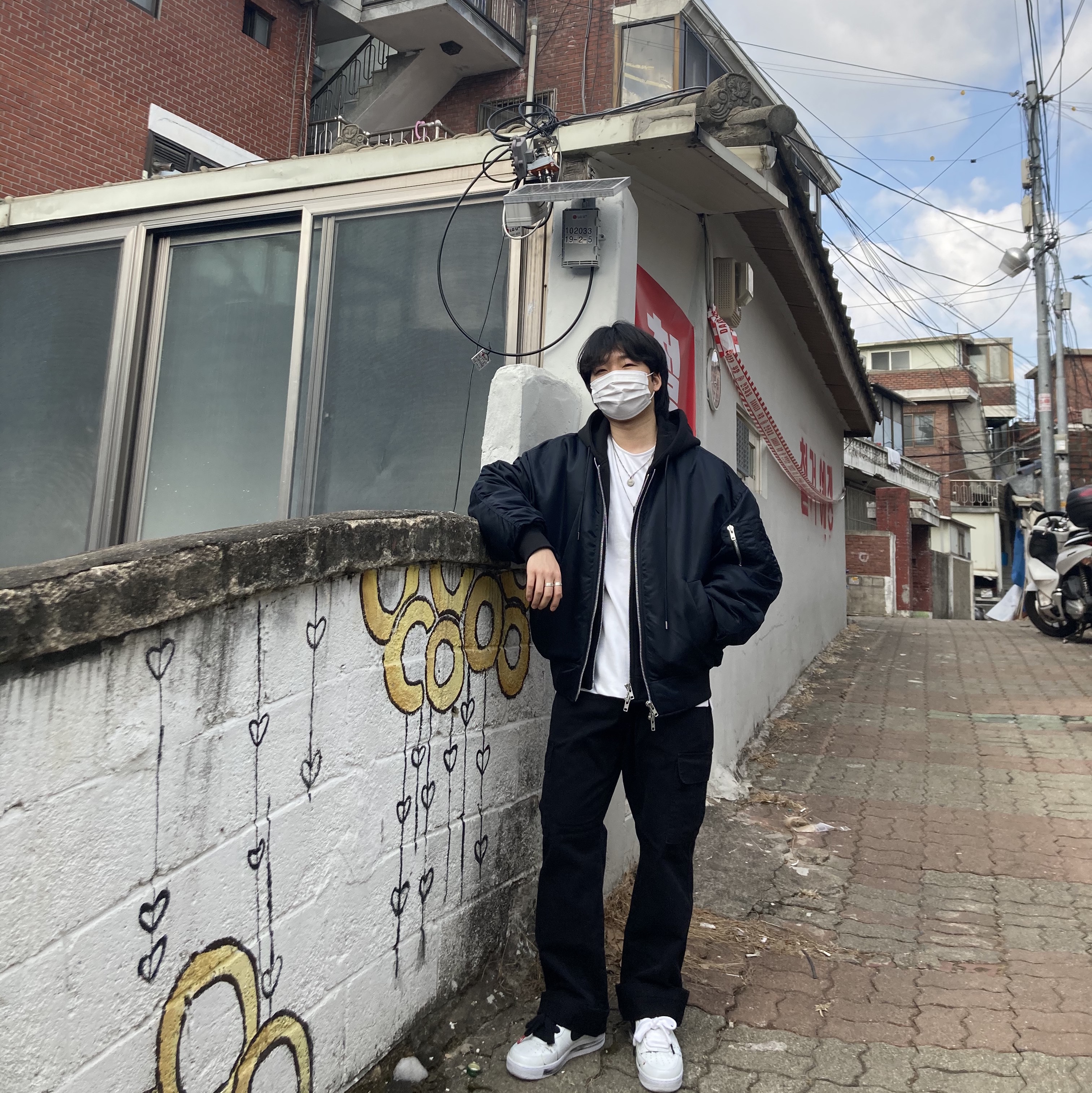 Nike x Peaceminusone Air Force 1 Low Para-Noise 2.0 착용 스타일