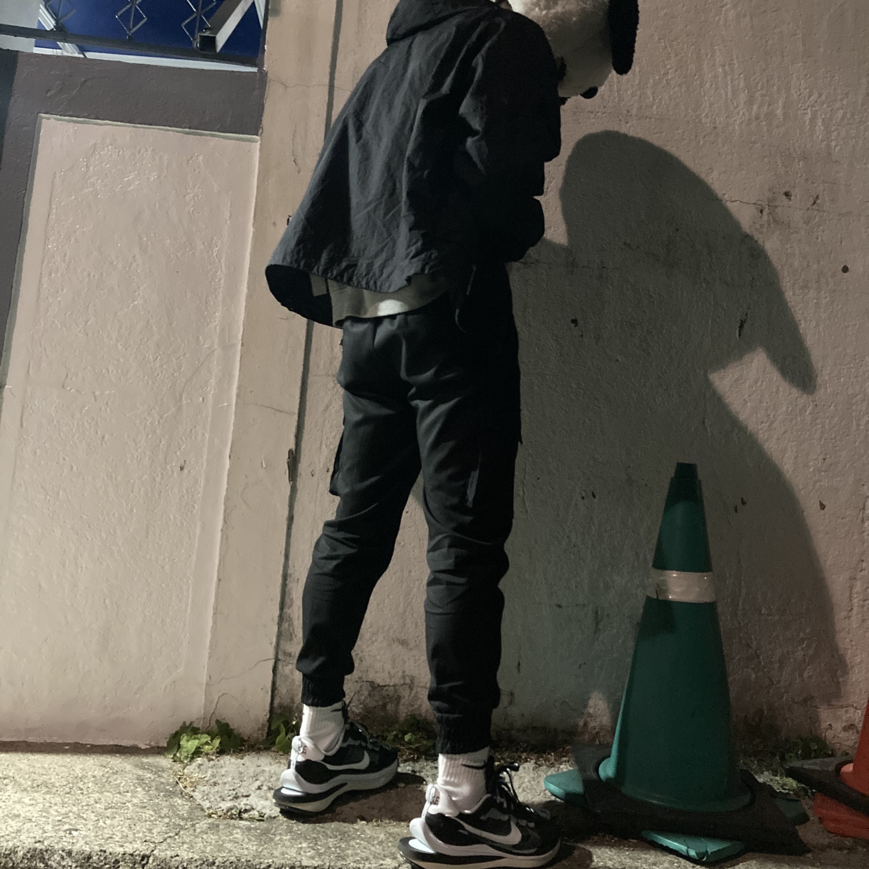 Nike x Sacai VaporWaffle Black White 착용 스타일