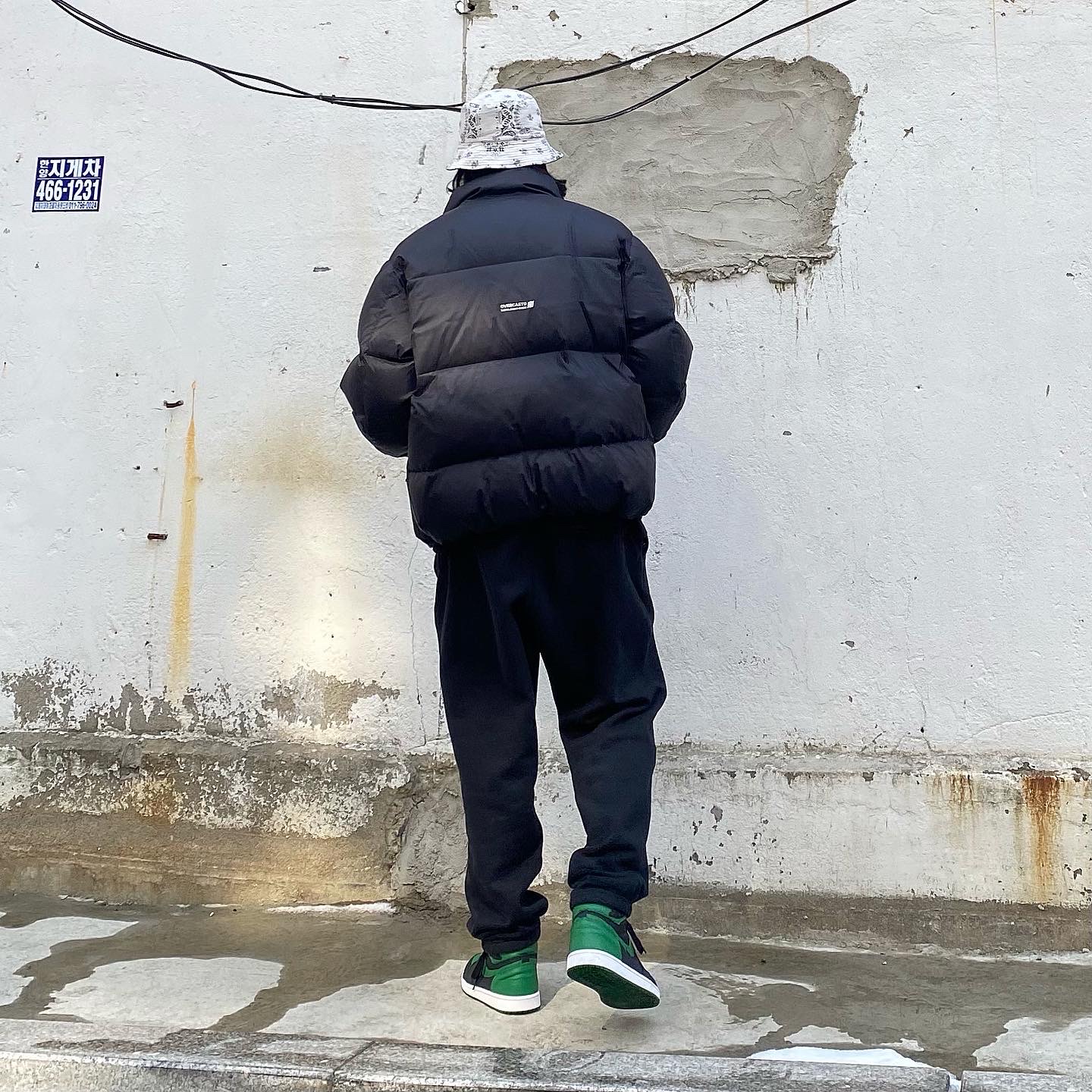 Jordan 1 Retro High OG Pine Green Black 착용 스타일 - 5