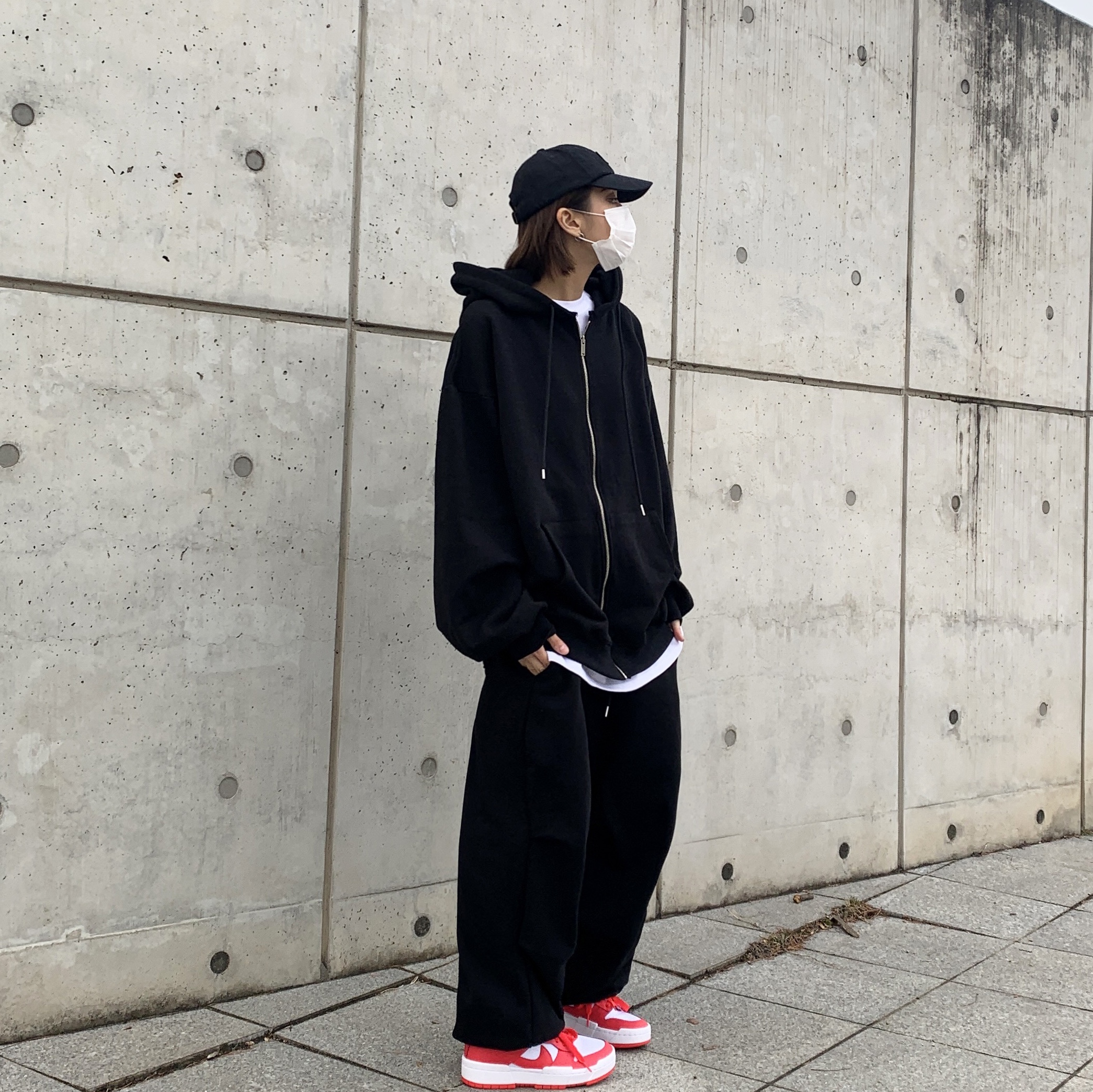 (W) Nike Dunk Low Disrupt Siren Red 착용 스타일