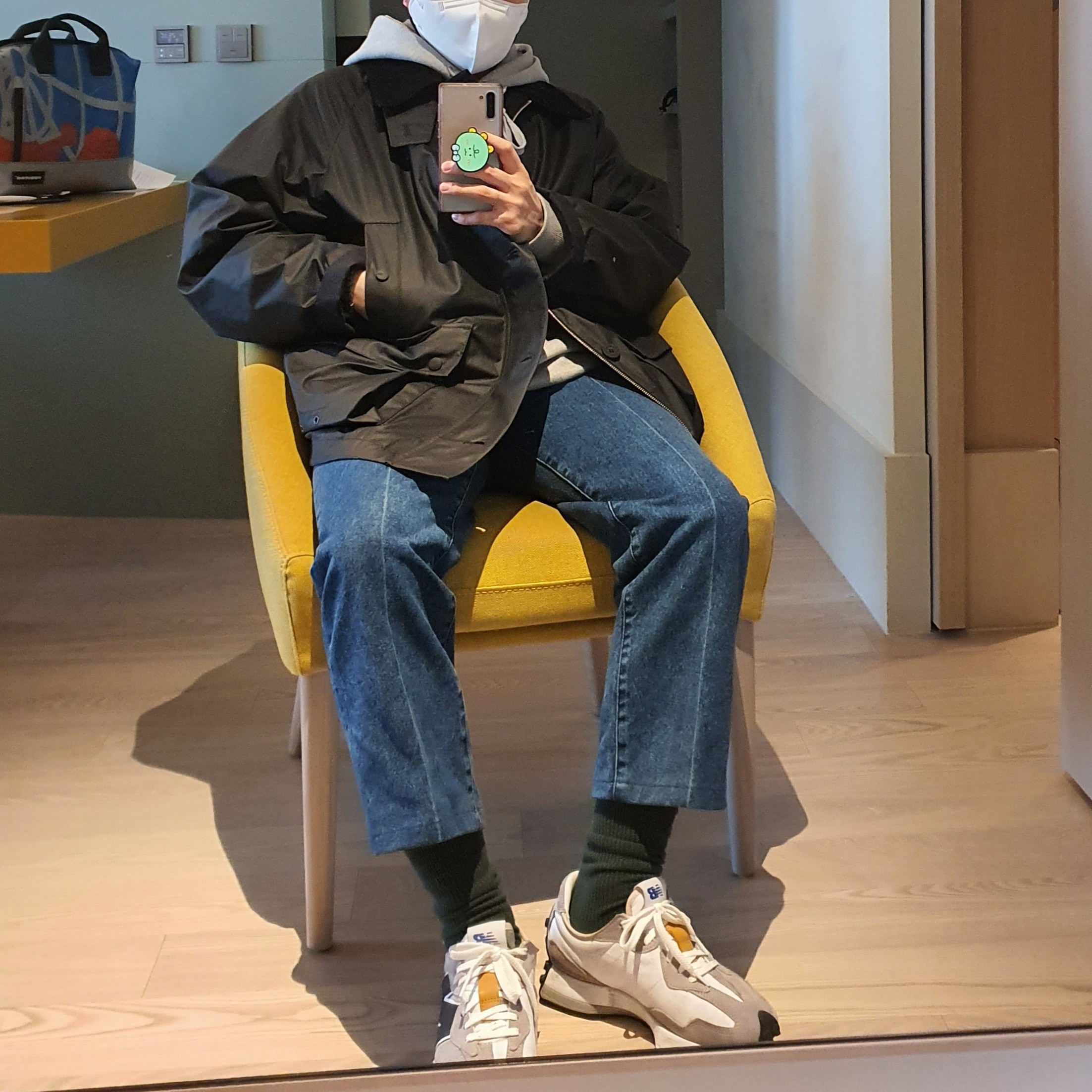 New Balance x Levi's 327 Grey (Levi's Tag) 착용 스타일