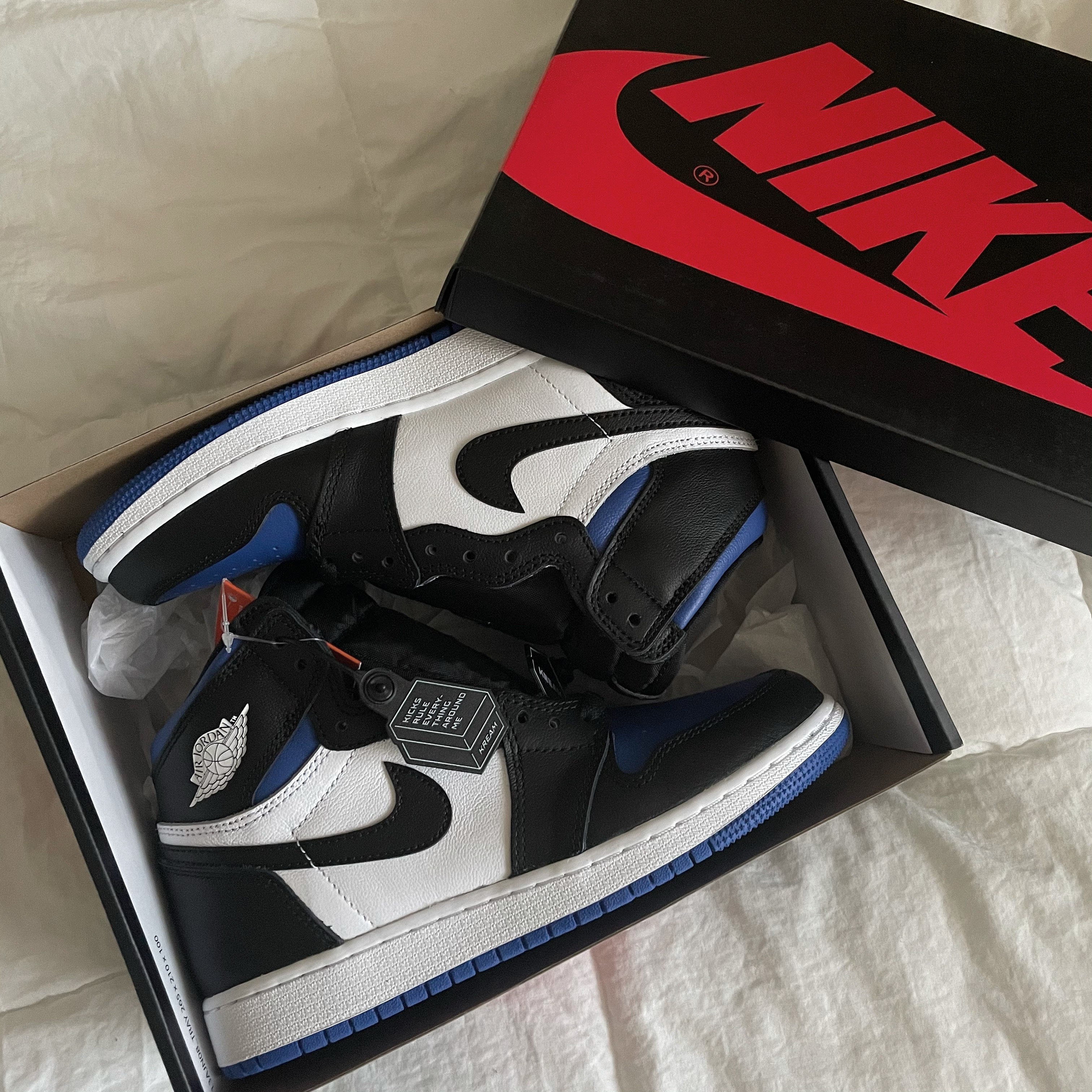 (GS) Jordan 1 Retro High OG Royal Toe 착용 스타일