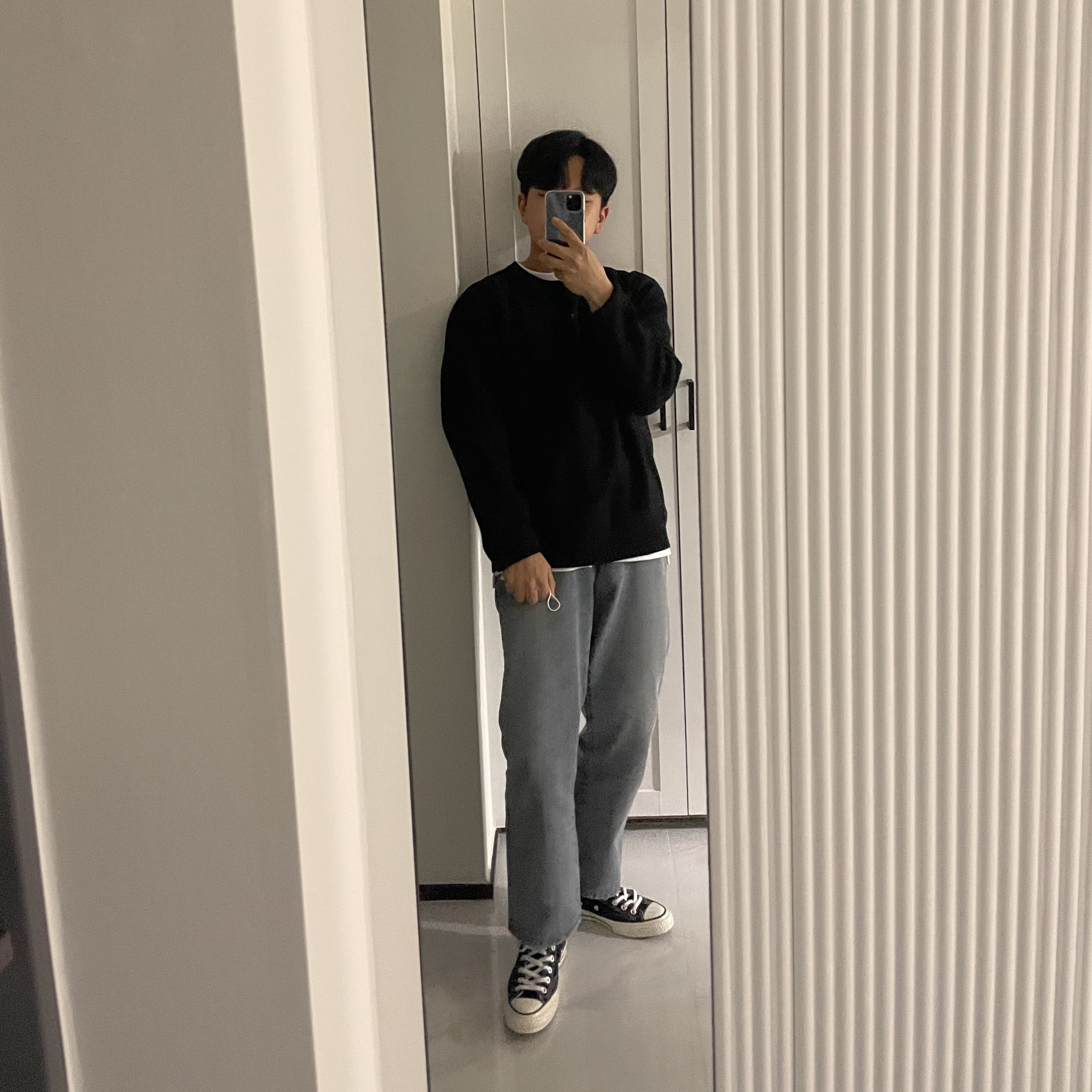 Converse Chuck 70 Hi Black 착용 스타일