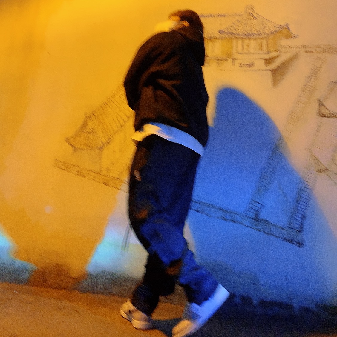 Jordan 1 Retro High OG Light Smoke Grey, Nike x Fear of God Warm Up Pants Off Noir 착용 스타일 - 3