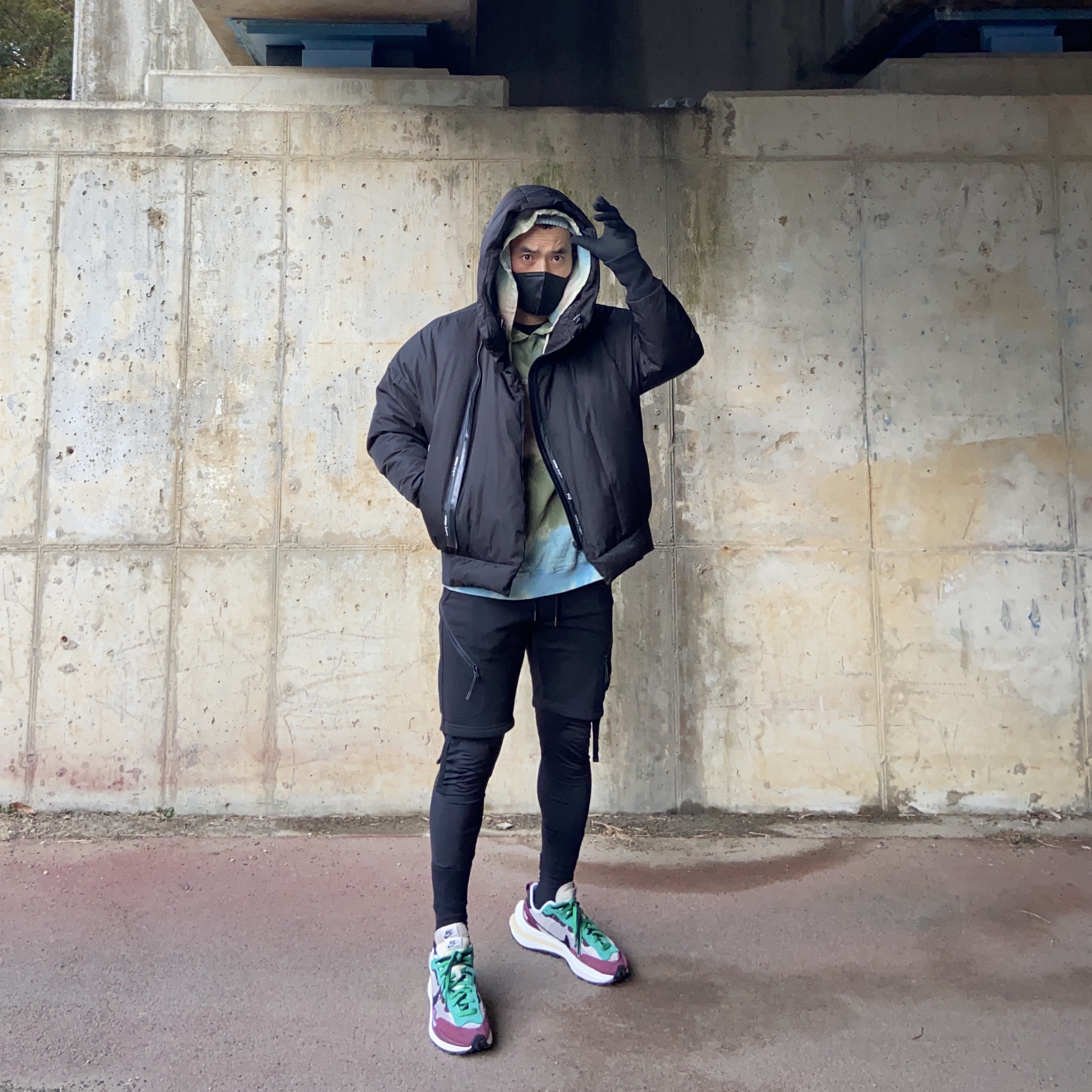 Nike x Sacai VaporWaffle String & Black Villain Red 착용 스타일 - 1
