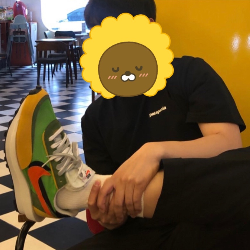 Nike x Sacai LDWaffle Green Multi 착용 스타일