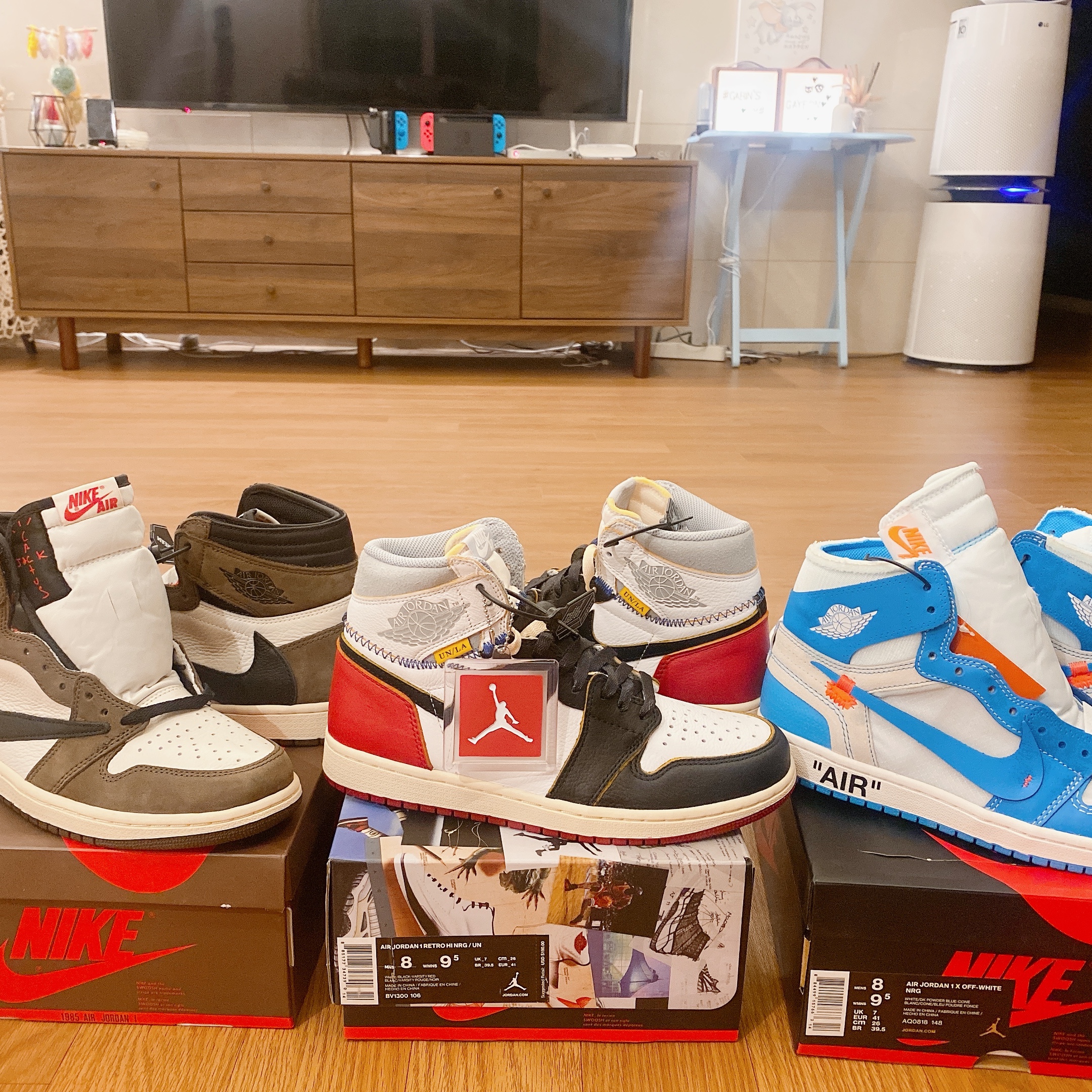 Jordan 1 x Travis Scott Retro High OG SP Mocha, Jordan 1 x Union Retro High Black Toe 착용 스타일
