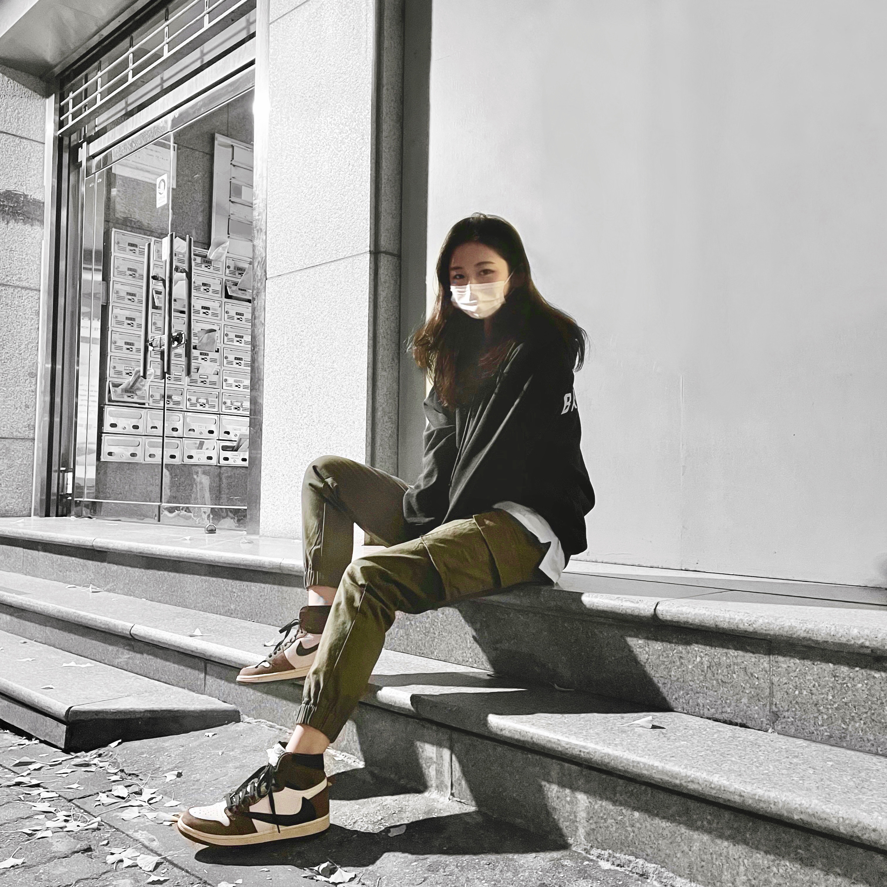 Jordan 1 x Travis Scott Retro High OG SP Mocha 착용 스타일