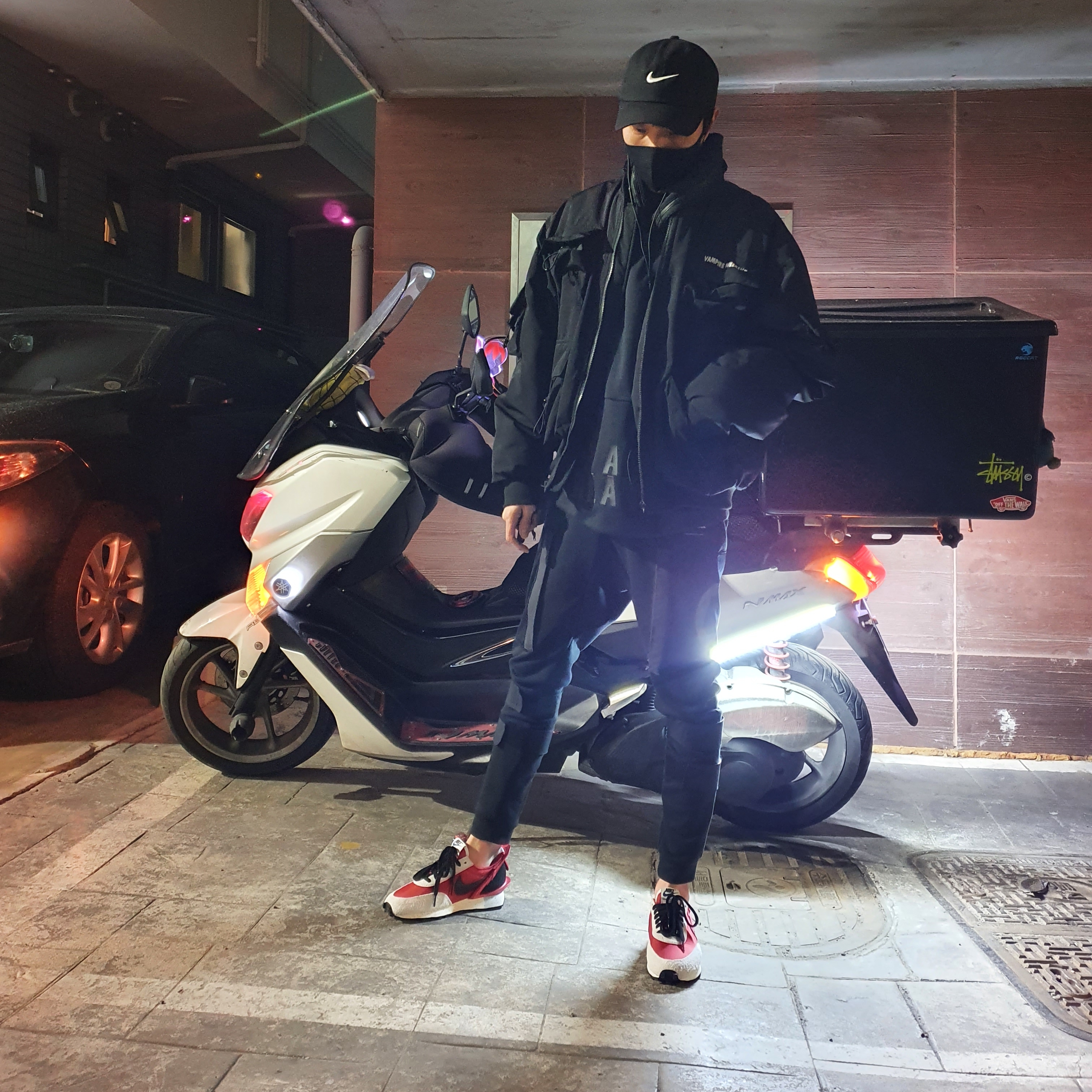 (W) Nike x Undercover Daybreak University Red 착용 스타일