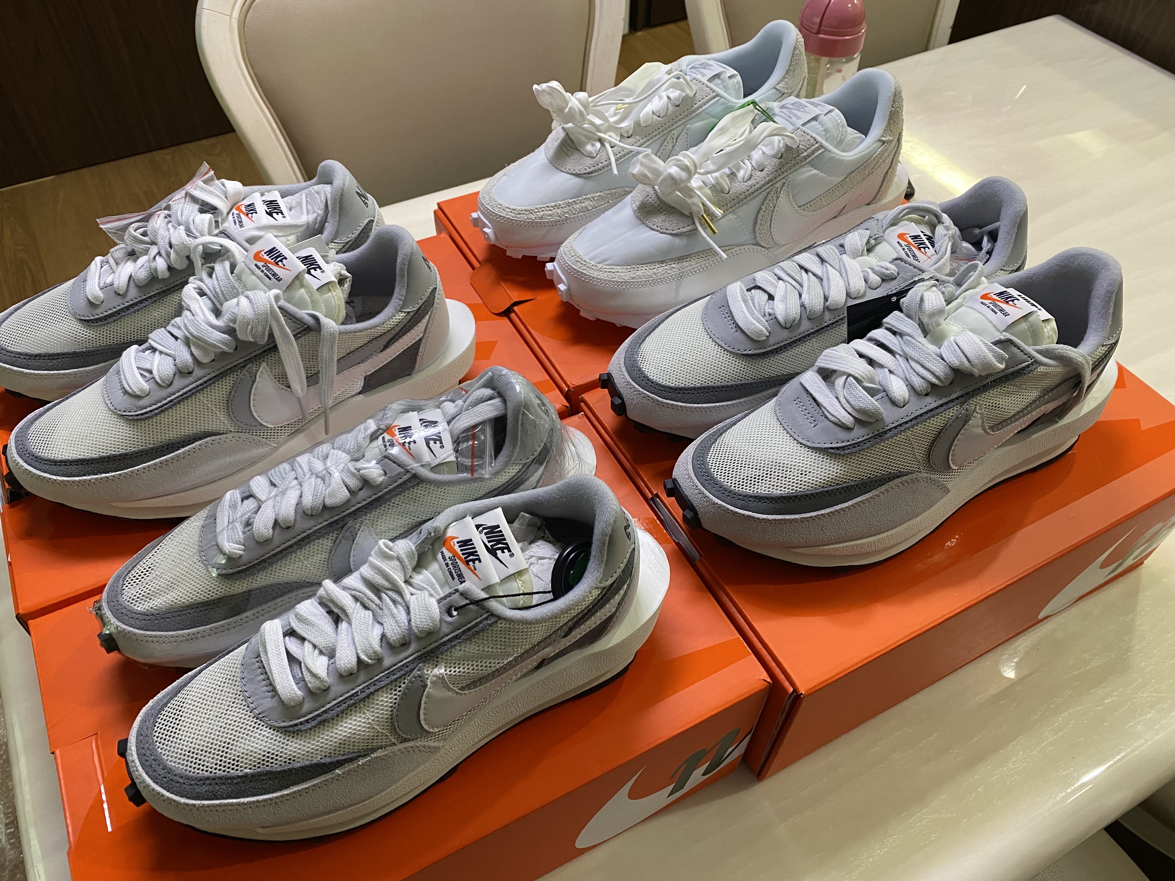 Nike x Sacai LDWaffle Summit White, Nike x Sacai LDWaffle White Nylon 착용 스타일