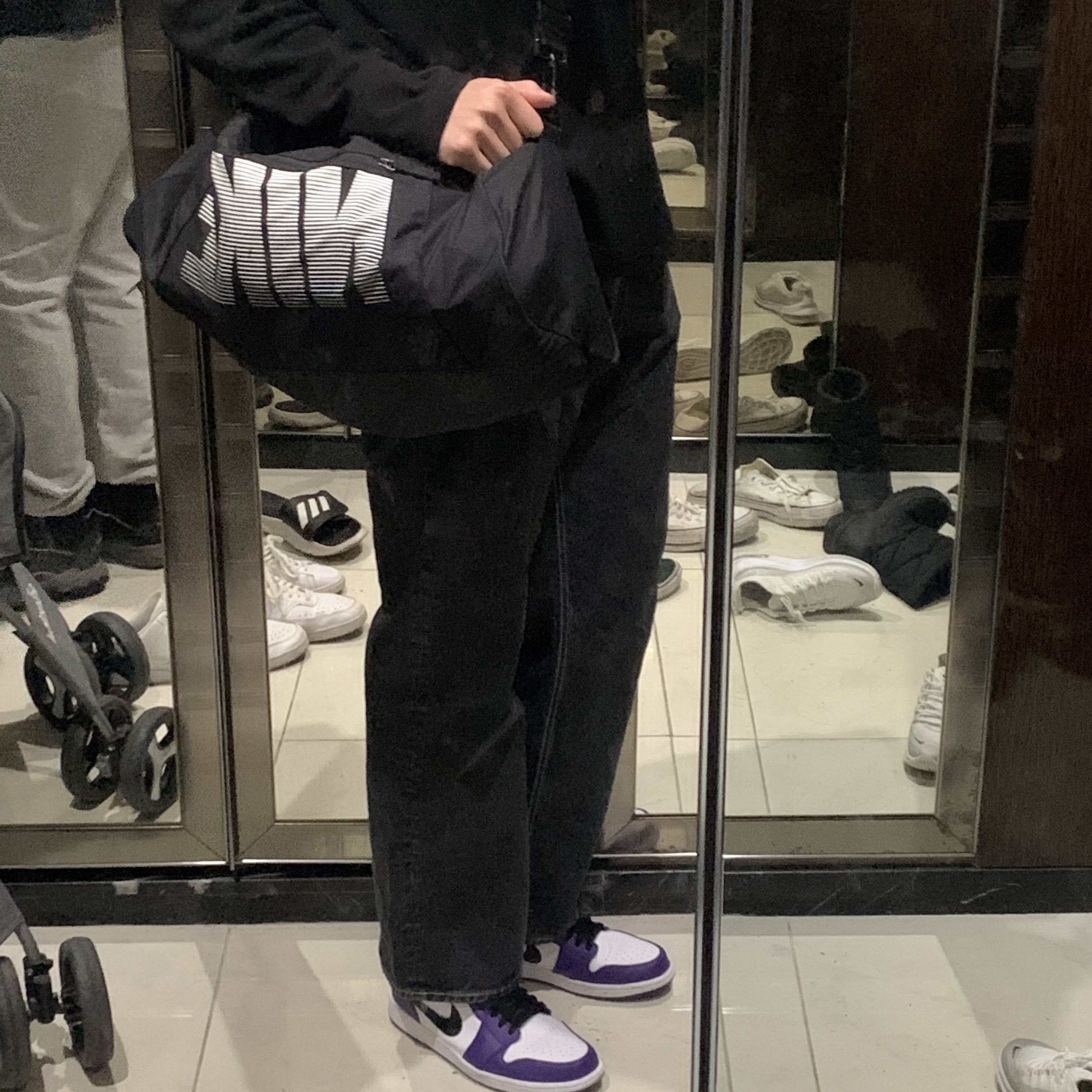 Jordan 1 Low Court Purple 2020 착용 스타일 - 1