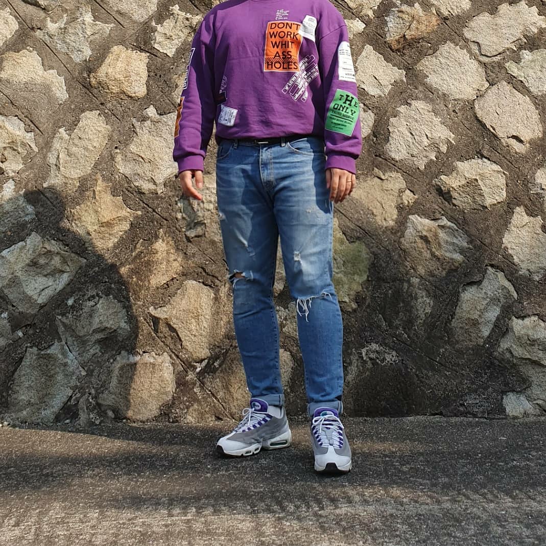 (W) Nike Air Max 95 Grape 착용 스타일