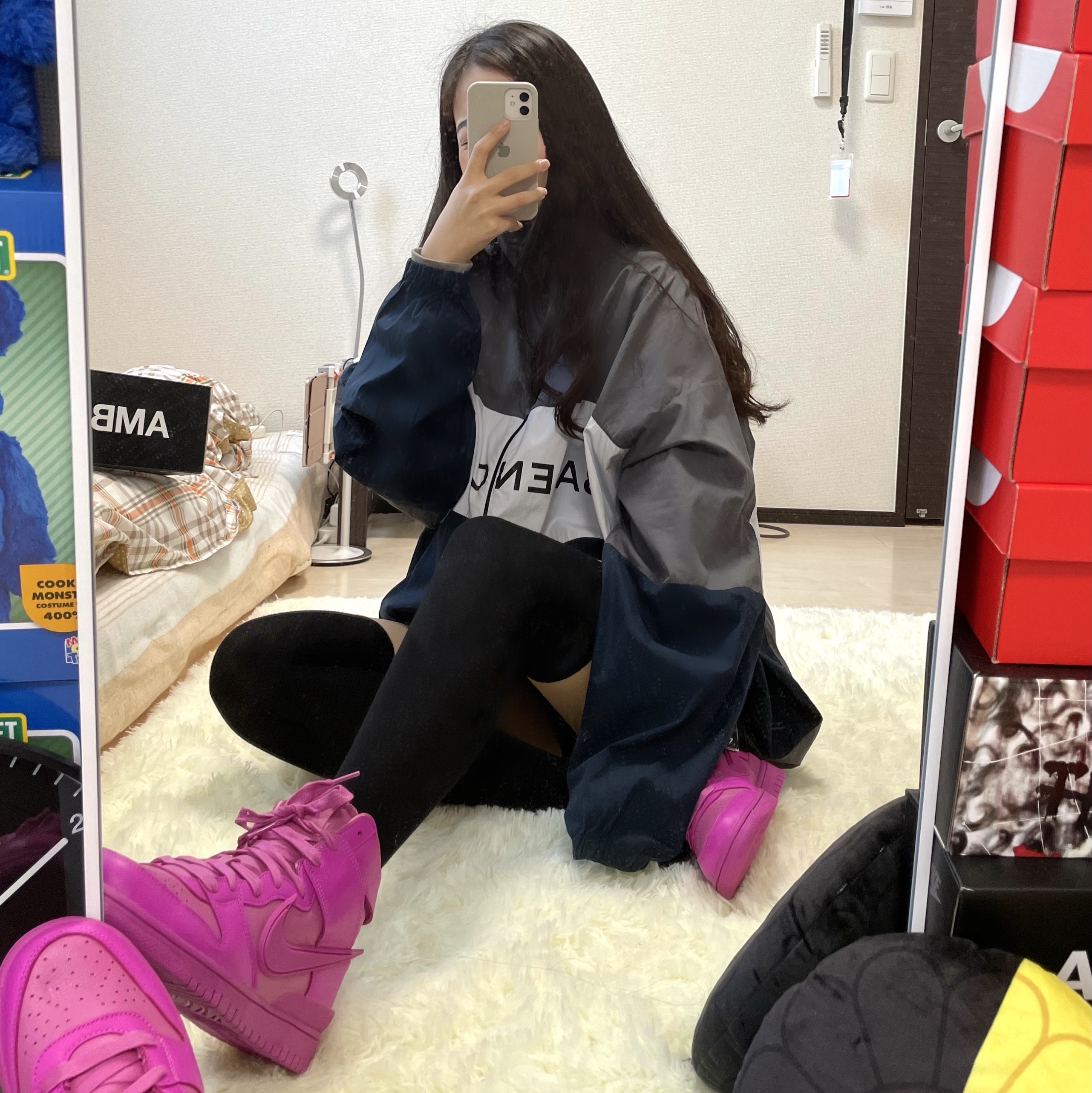 Nike x Ambush Dunk High Cosmic Fuchsia 착용 스타일