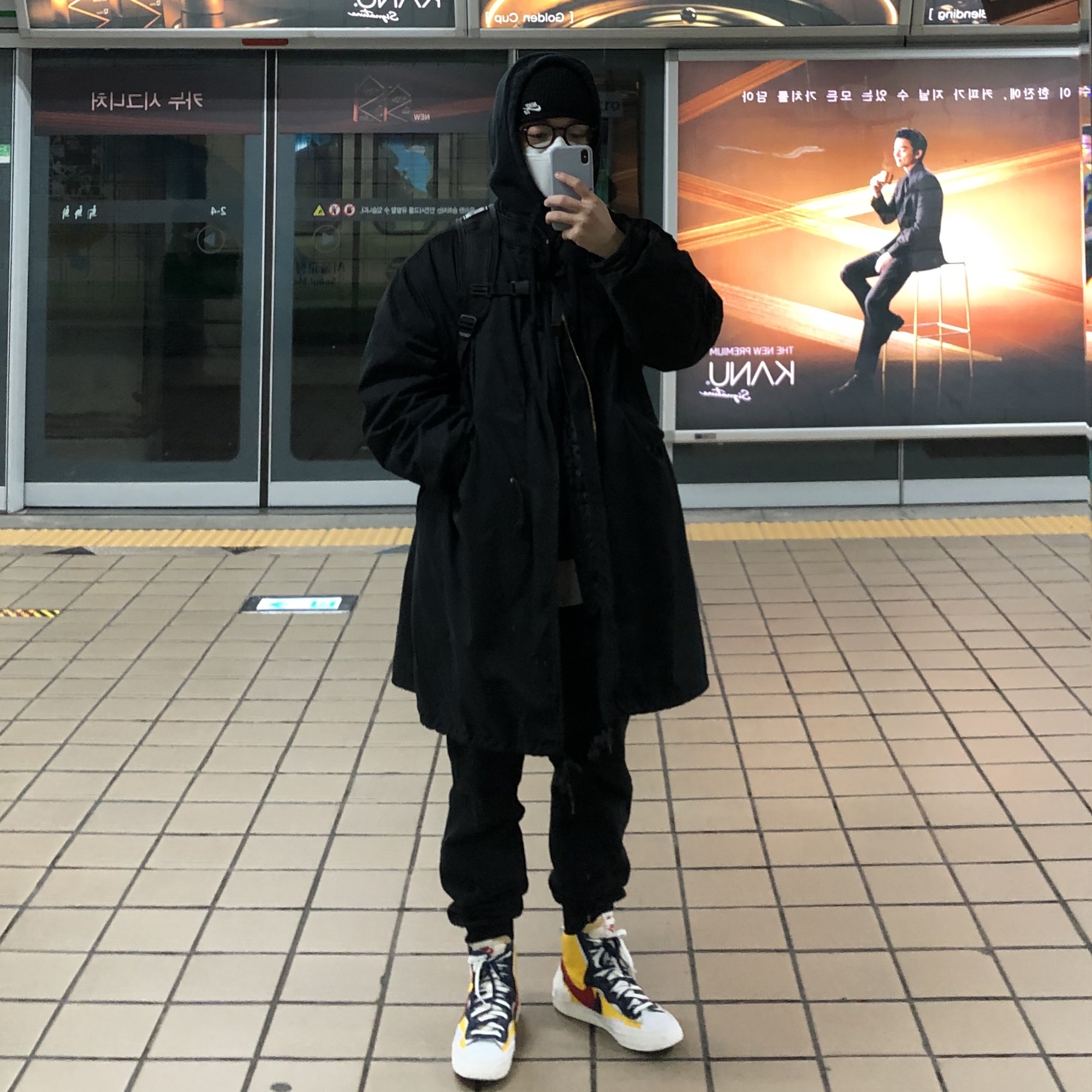 Nike x Sacai Blazer Mid Snow Beach 착용 스타일