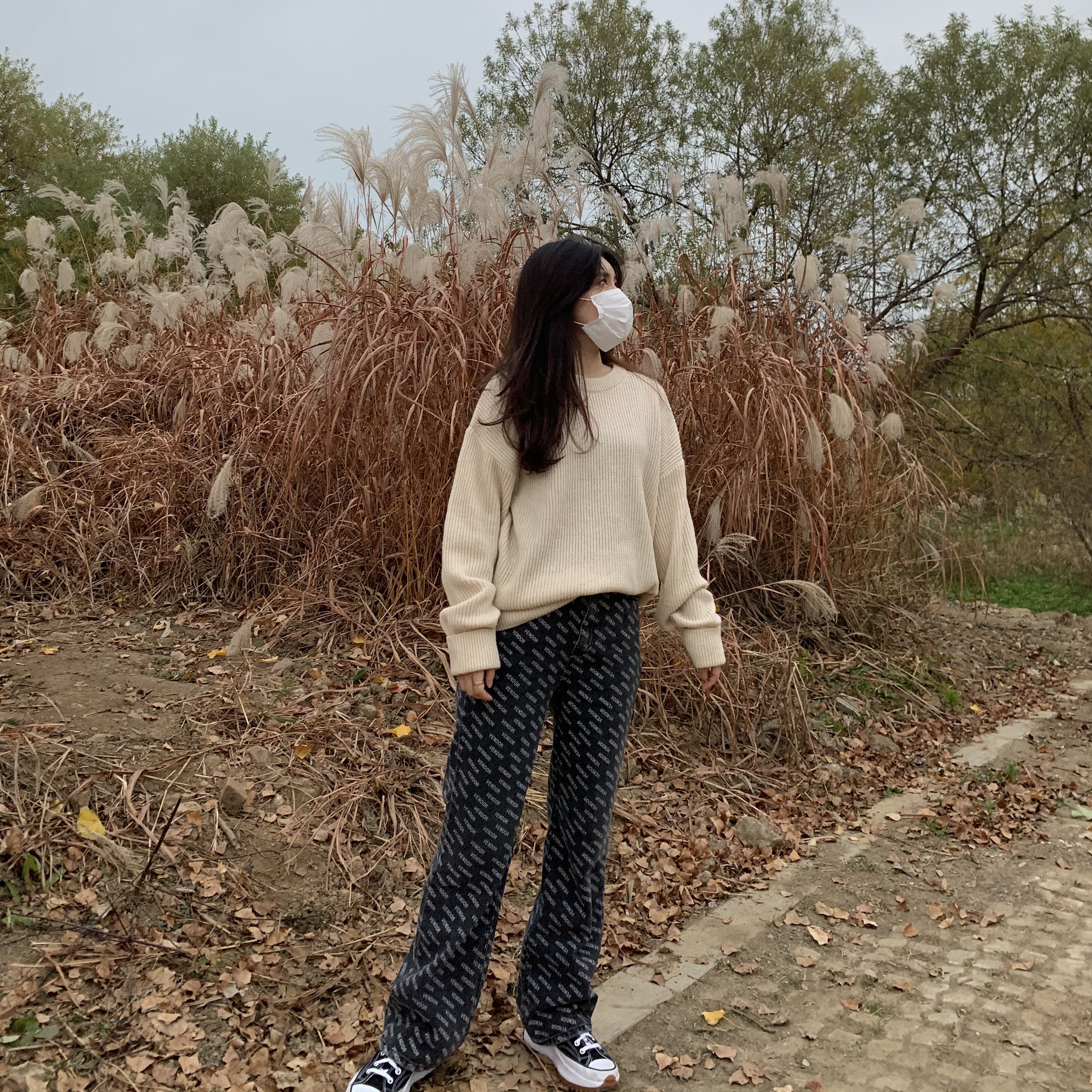 Converse Run Star Hike Low Black 착용 스타일 - 1