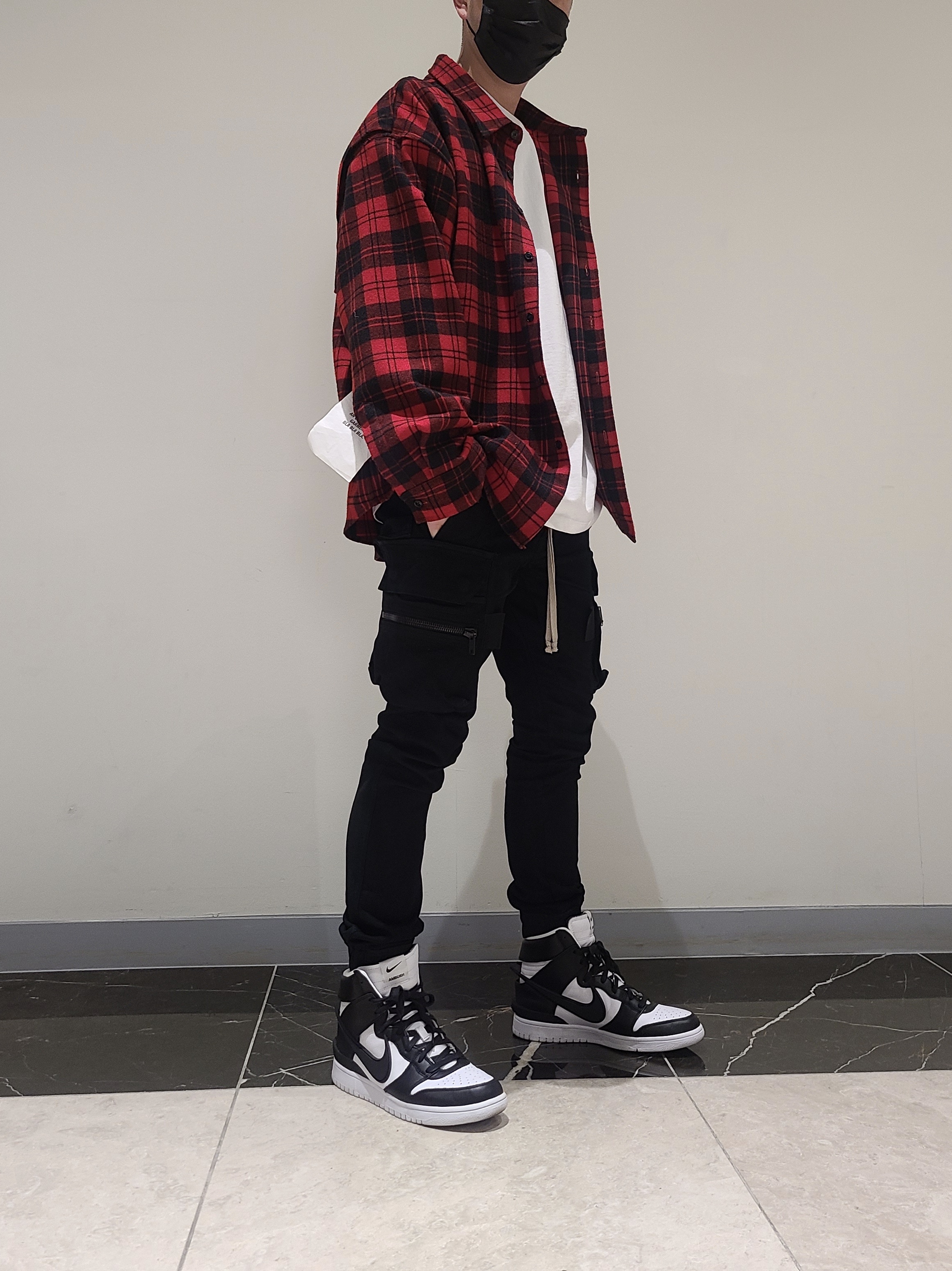 Nike x Ambush Dunk High Black 착용 스타일