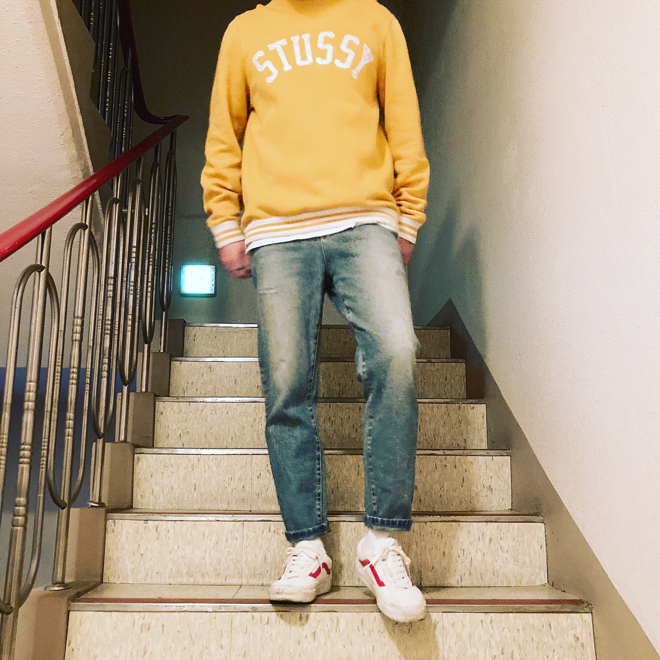 Vans Style 36 Marshmallow Racing Red 착용 스타일