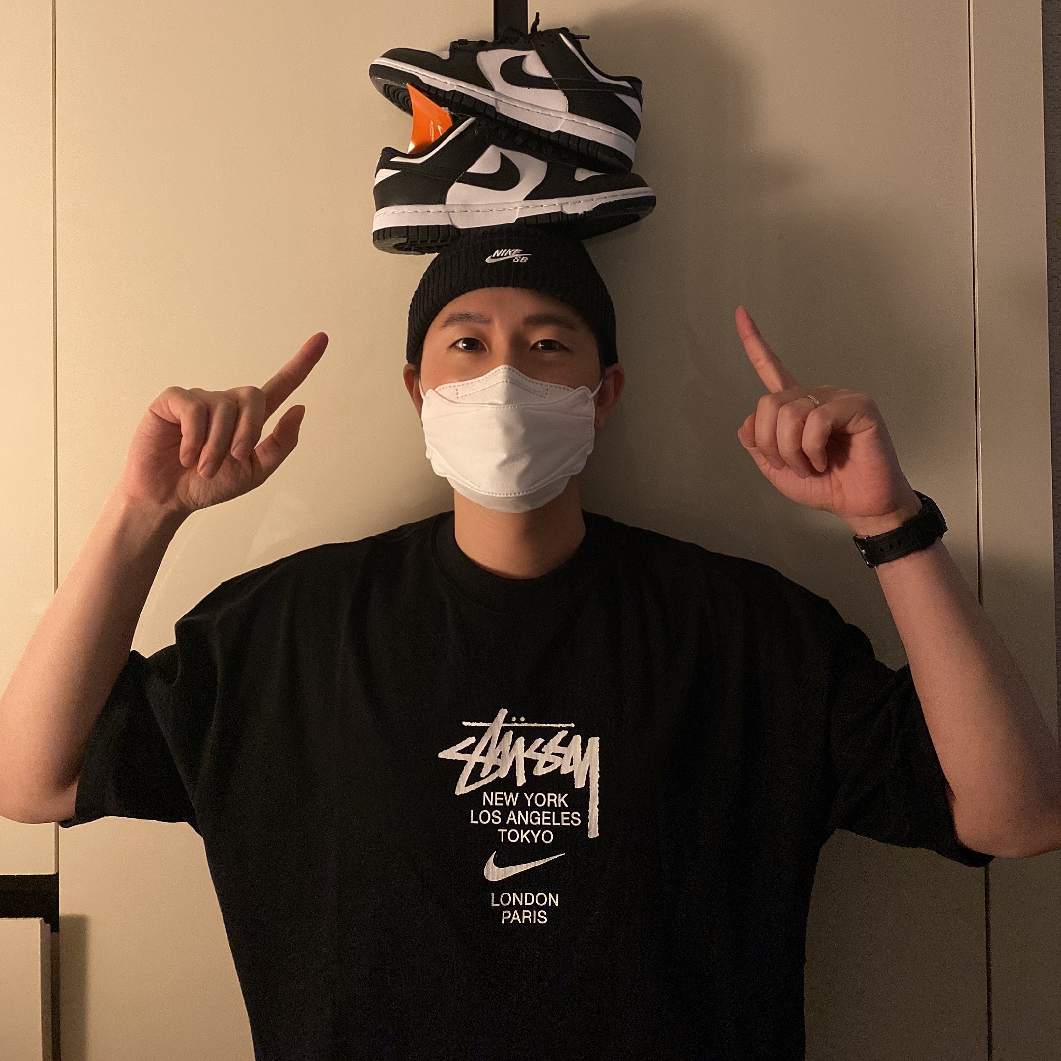 (W) Nike Dunk Low Black 착용 스타일