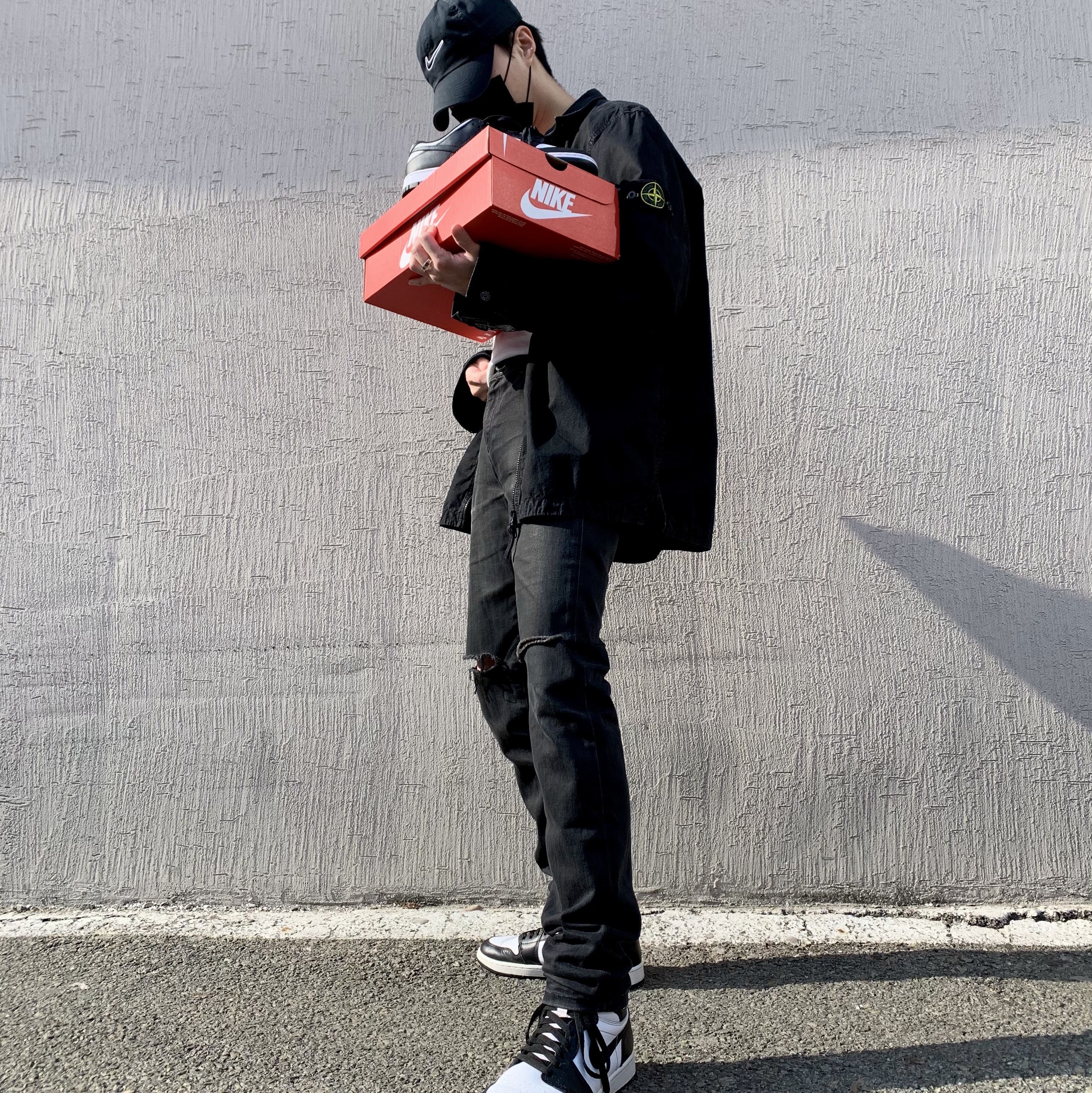 Jordan 1 Retro High OG Black White 2014, Nike Dunk Low Retro Black 착용 스타일