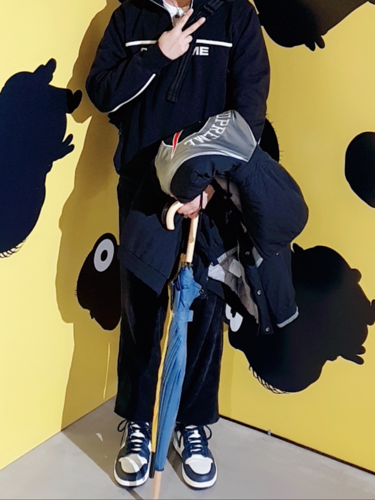 Jordan 1 Retro High Obsidian UNC, Supreme x Nike Hooded Sport Jacket Silver - 19SS 착용 스타일