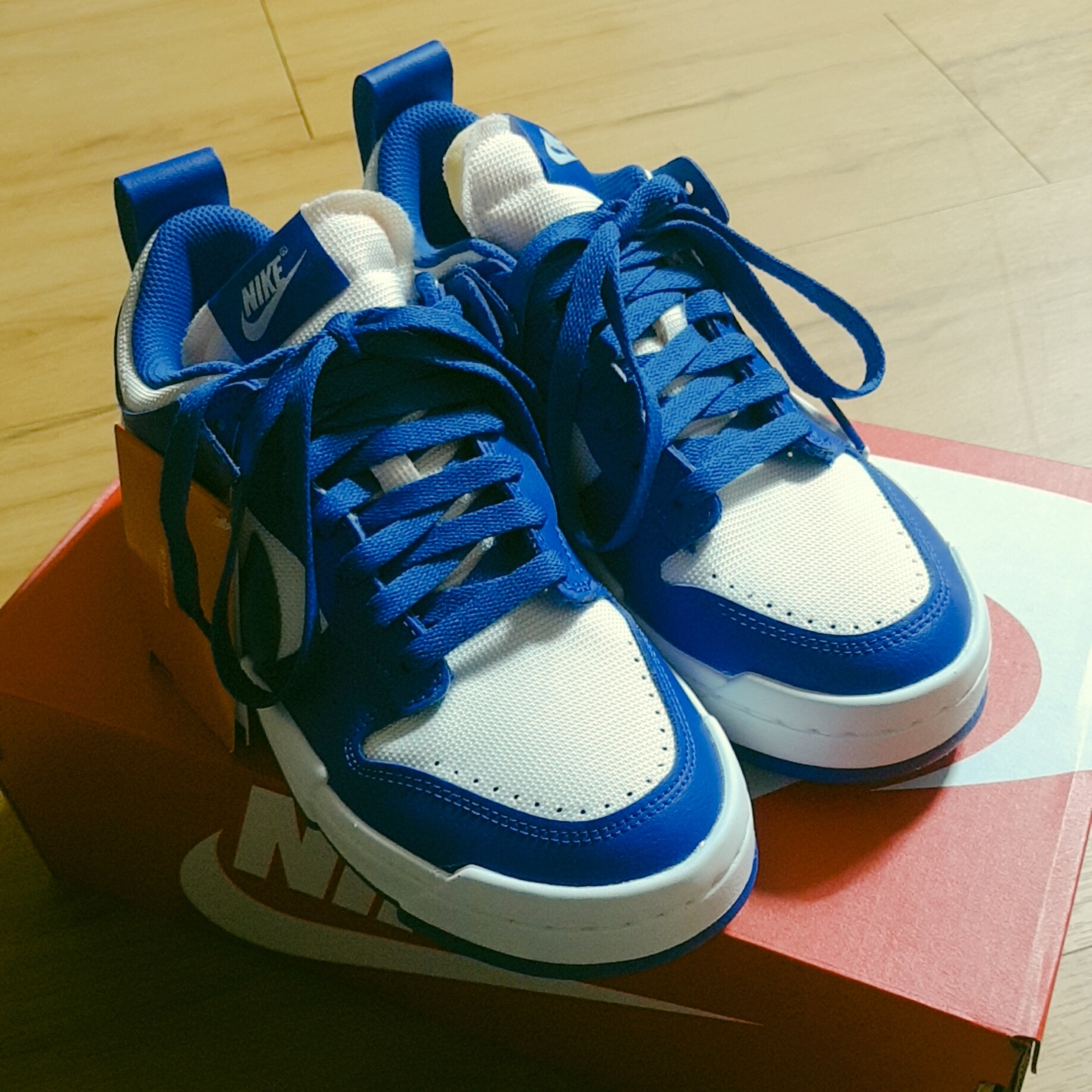 (W) Nike Dunk Low Disrupt Game Royal 착용 스타일 - 2