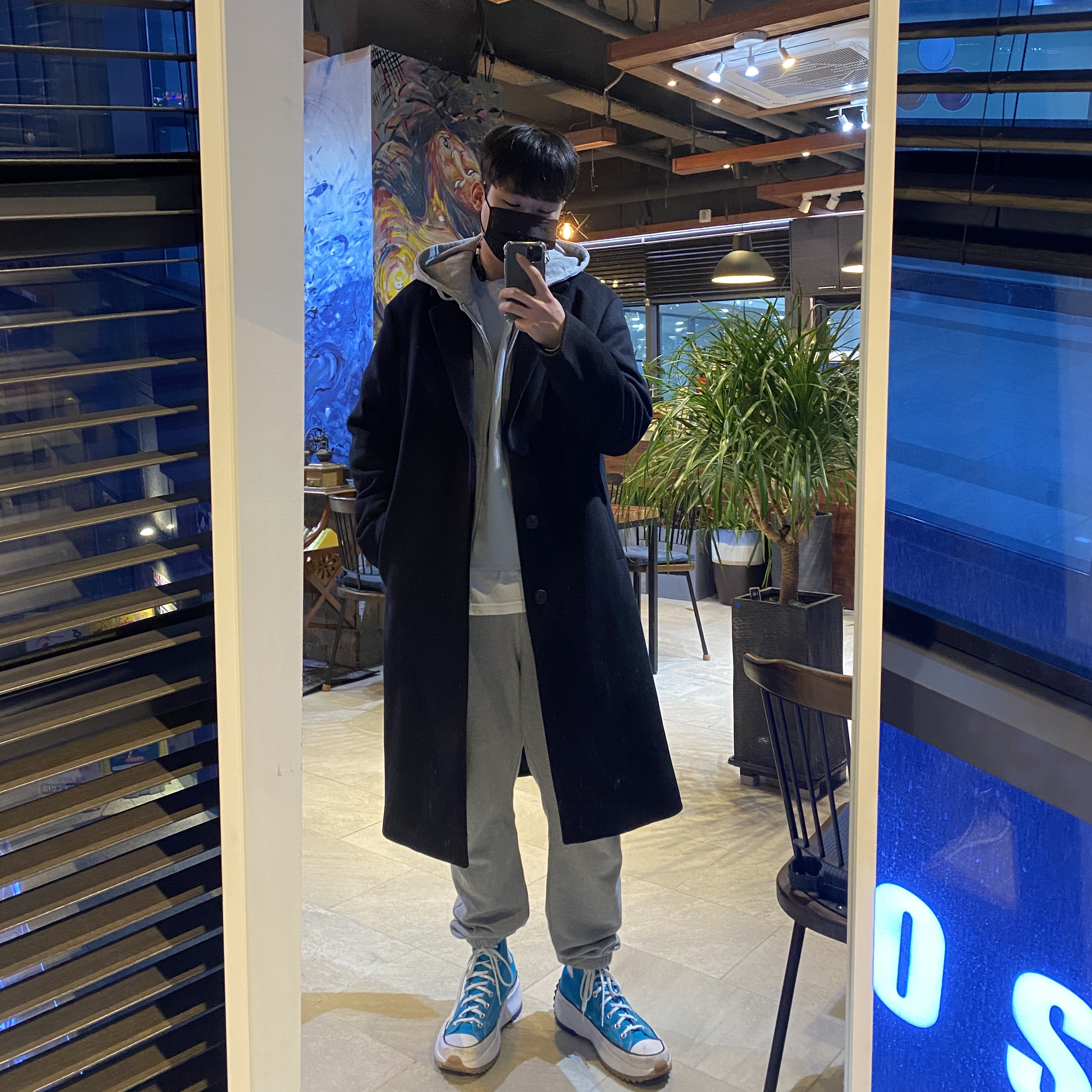 Converse Run Star Hike Hi Rapid Teal 착용 스타일