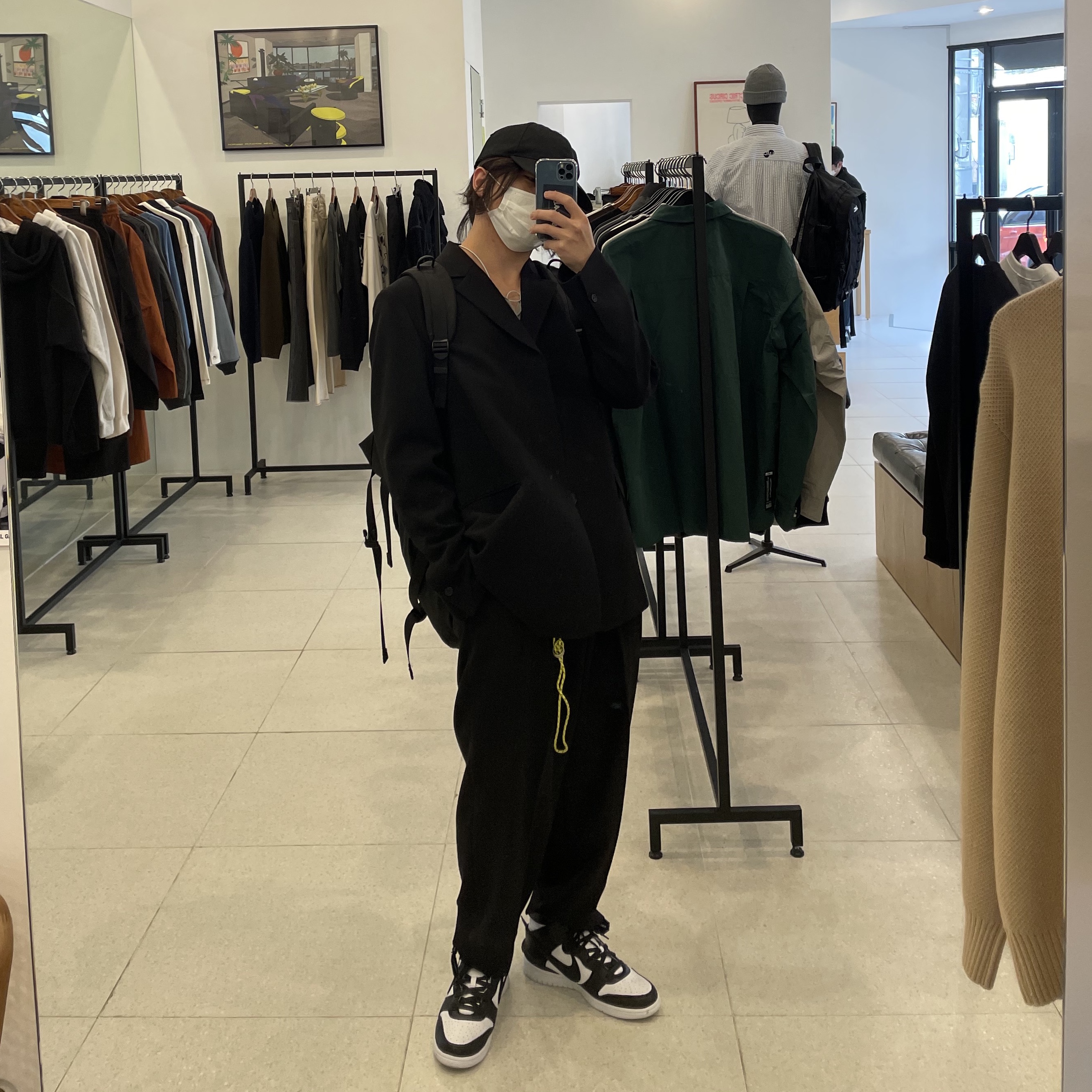 Nike x Ambush Dunk High Black 착용 스타일