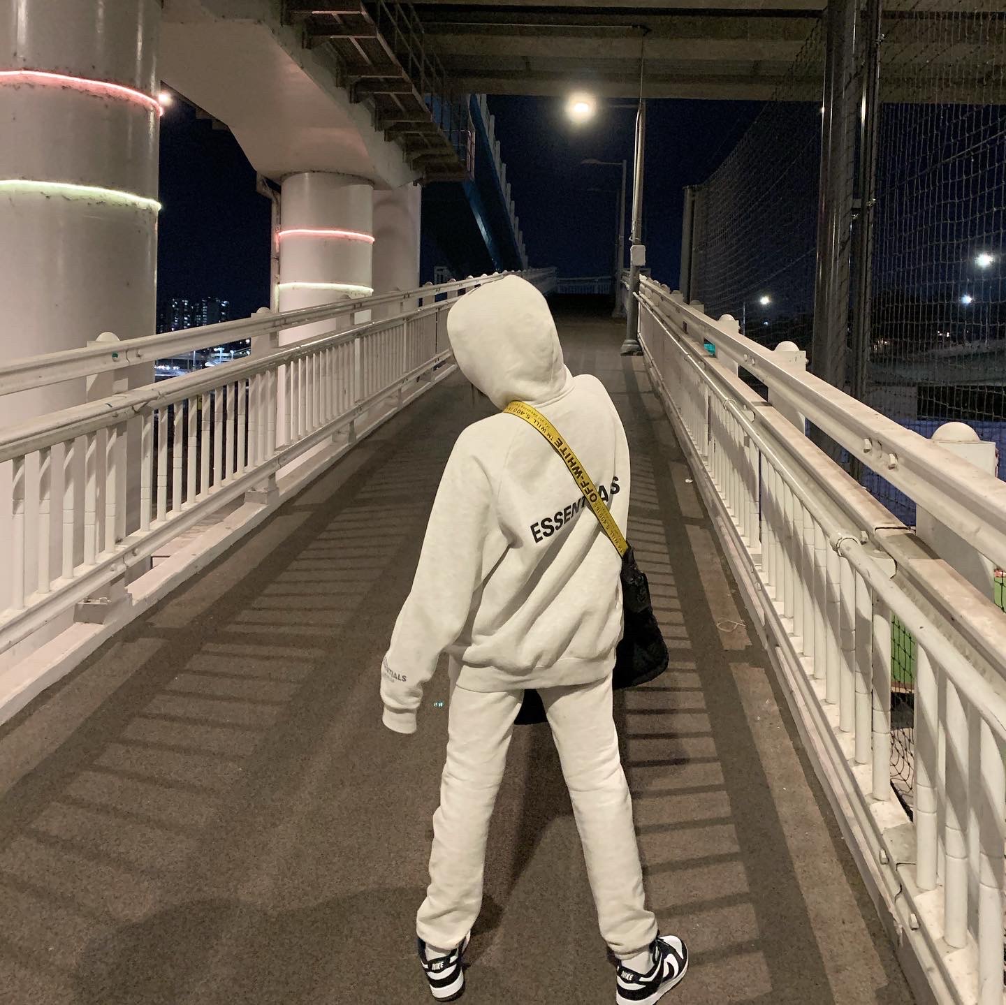 Essentials 3D Silicon Applique Full Zip Up Hoodie Oatmeal Heather - 20SS, (W) Nike Dunk Low Black 착용 스타일 - 3