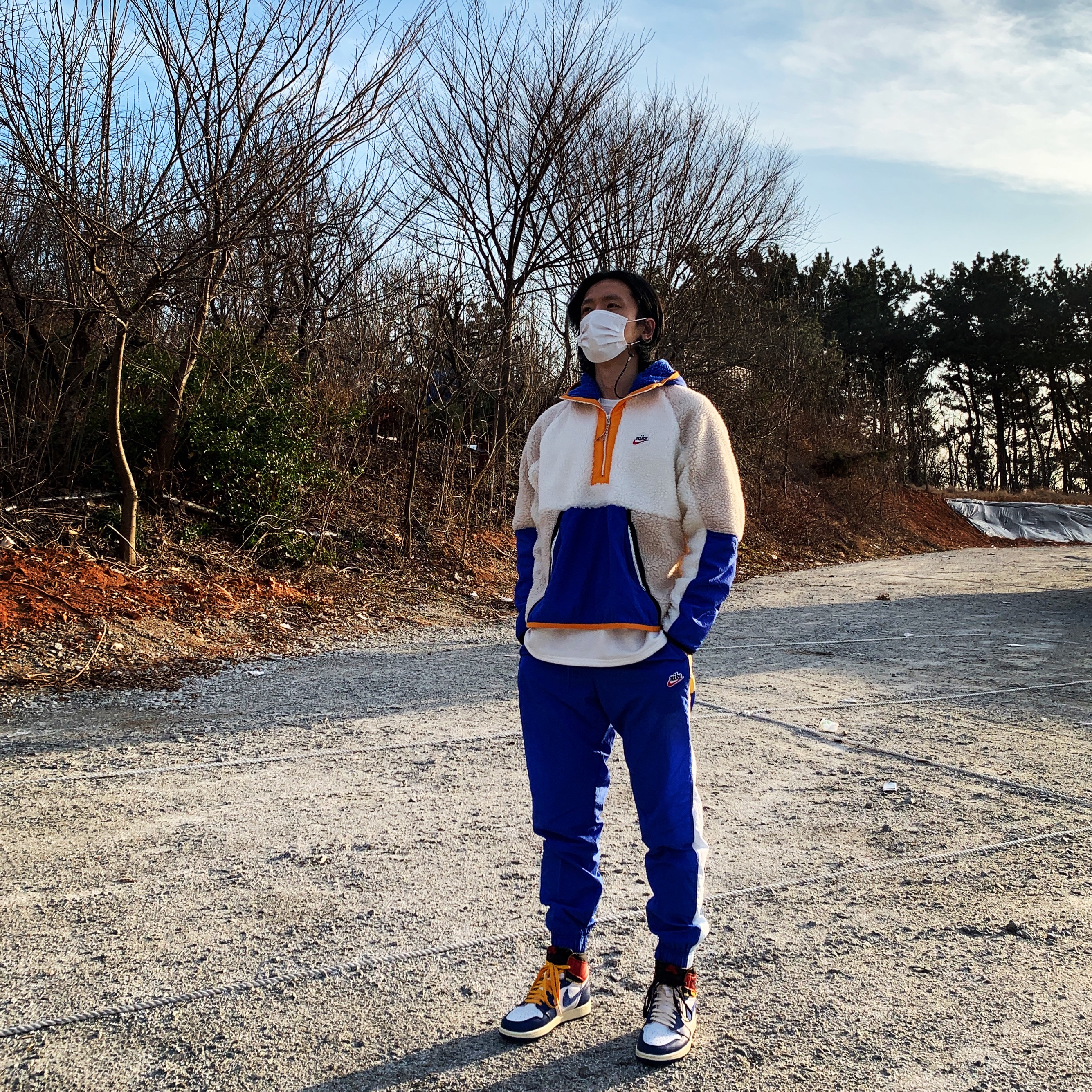 Jordan 1 x Union Retro High Blue Toe 착용 스타일 - 1