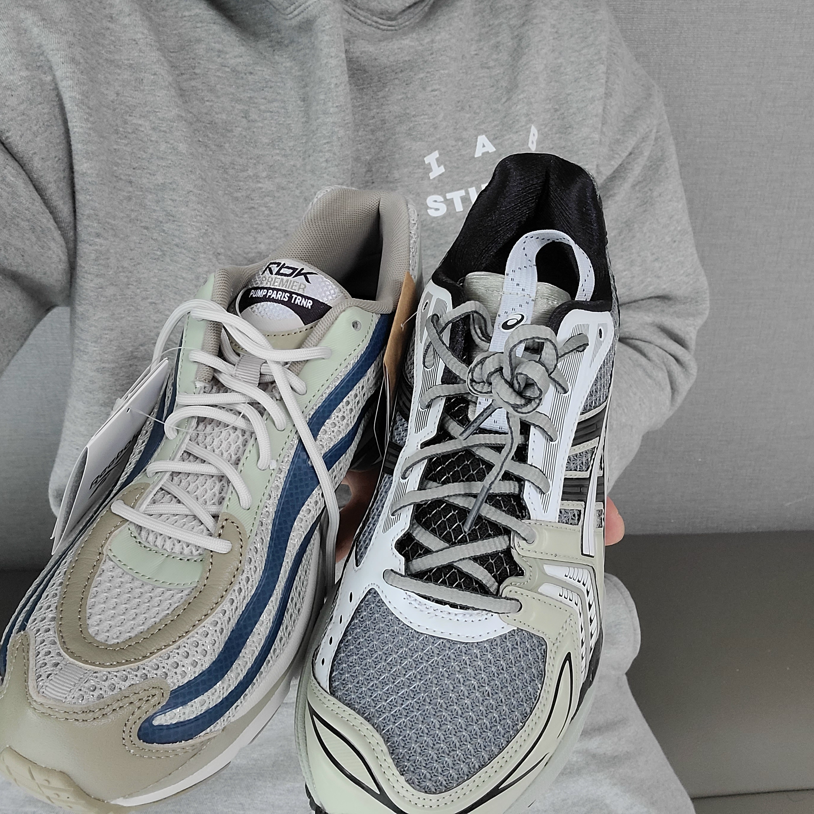 Asics UB1-S Gel-Kayano 14 Piedmont Grey 착용 스타일