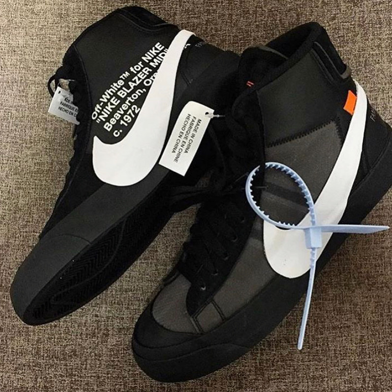 Nike x Off-White Blazer Mid Grim Reaper Black 착용 스타일