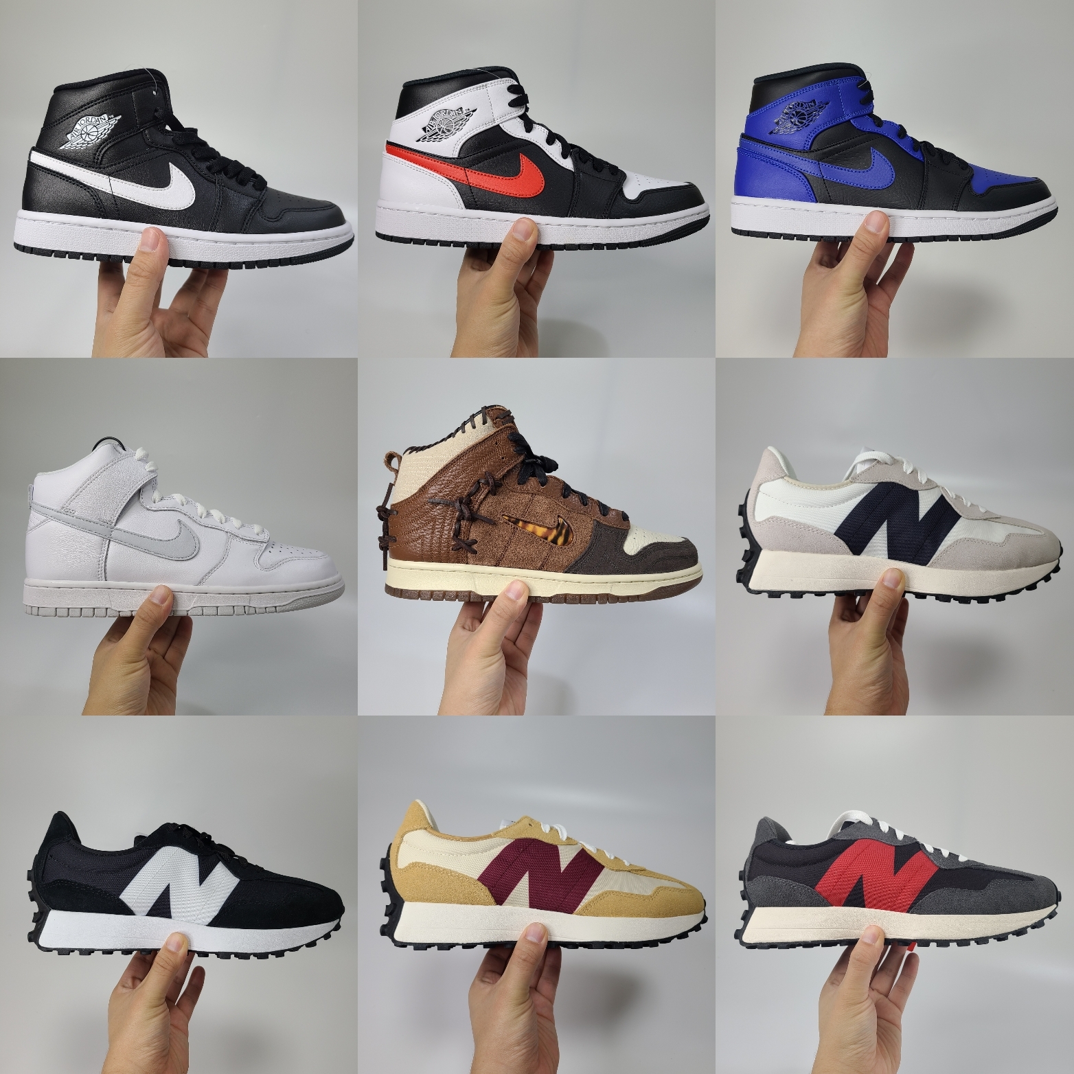 (W) Jordan 1 Mid Black White, Jordan 1 Mid Black Chile Red 착용 스타일