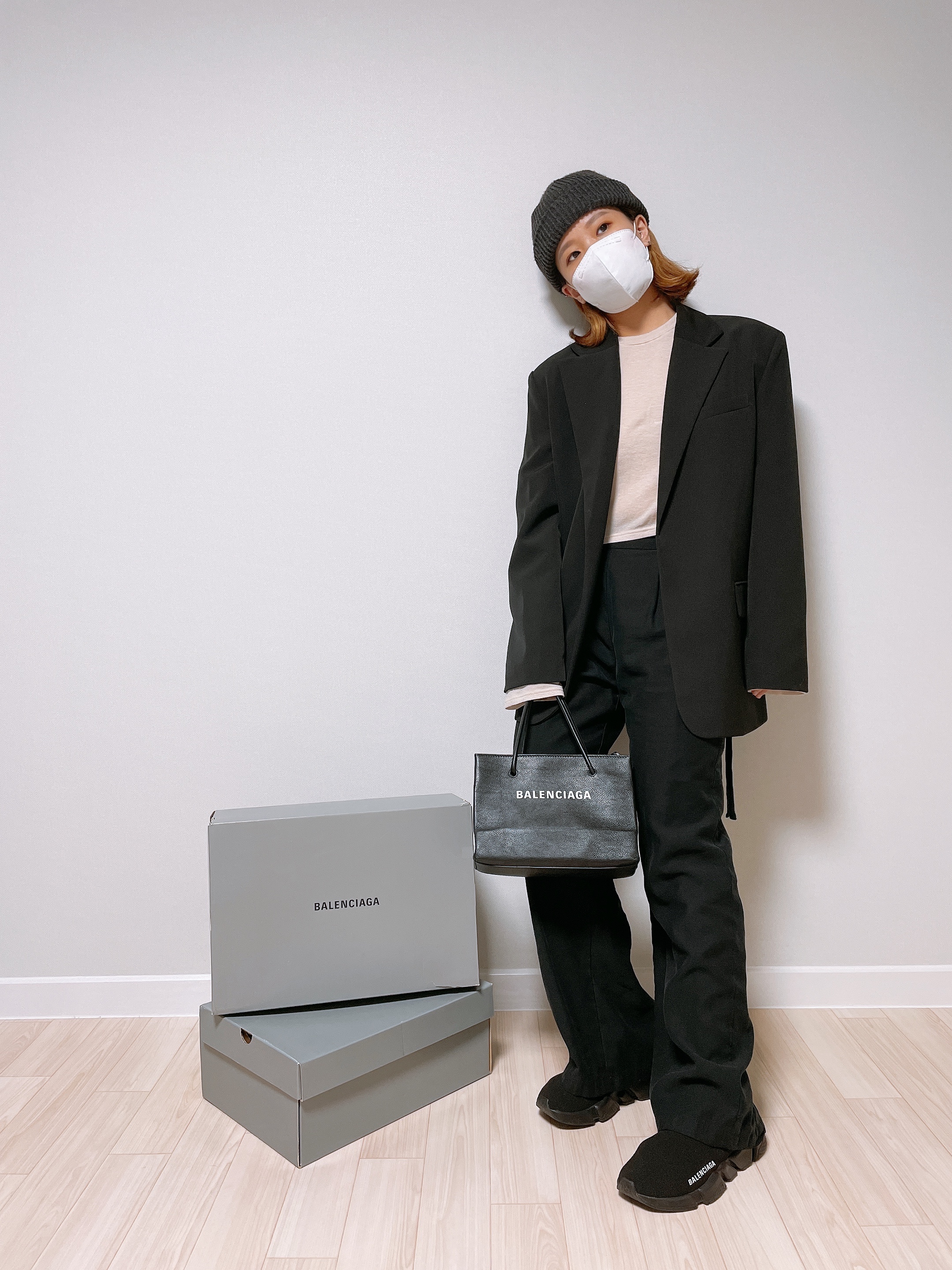 Balenciaga Speed Trainer Black 2019 착용 스타일