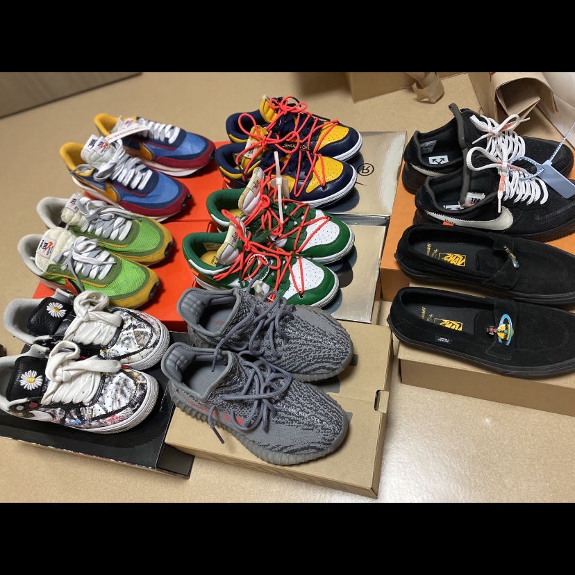 Nike x Sacai LDWaffle Blue Multi, Nike x Sacai LDWaffle Green Multi 착용 스타일